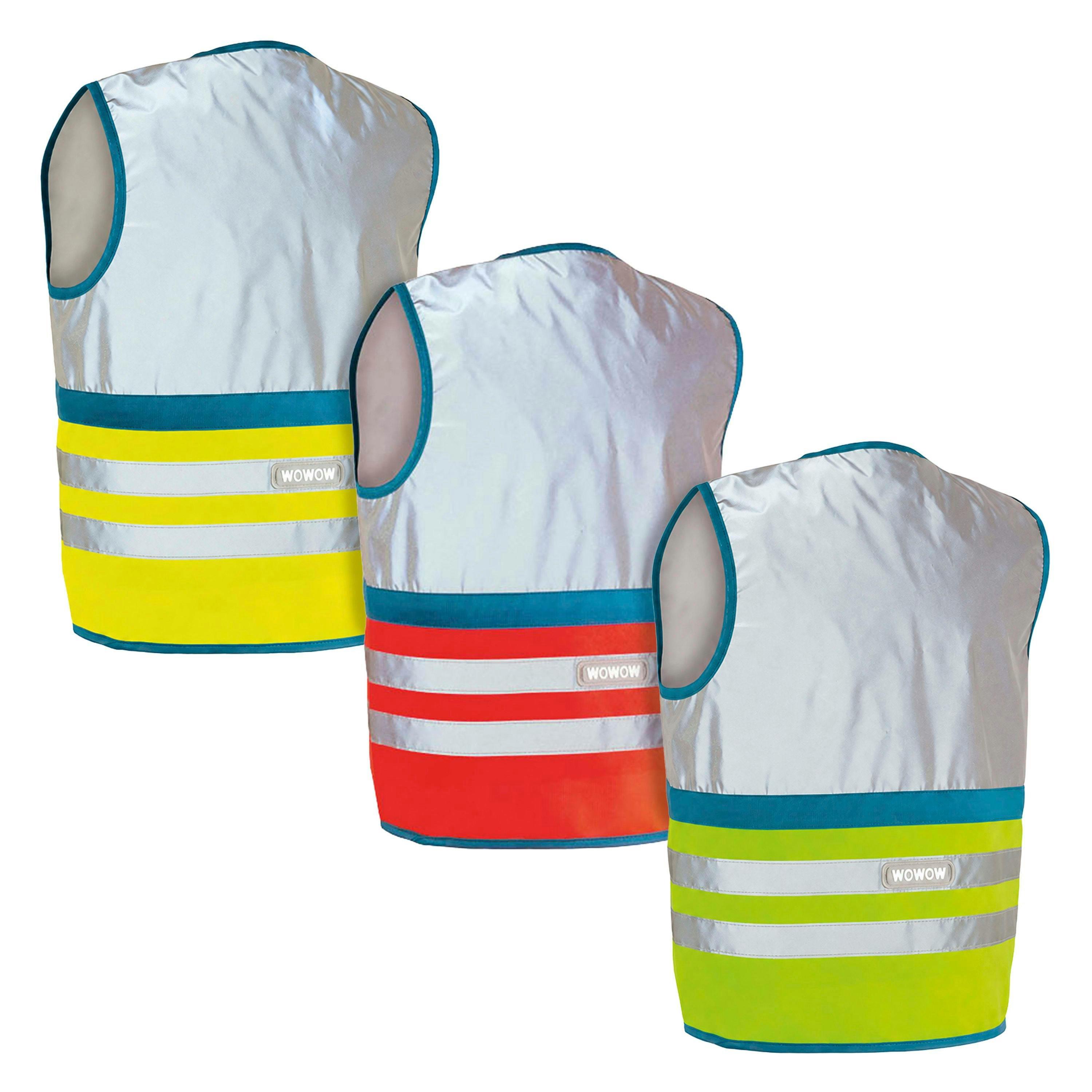3 Pack Kids Hi Vis Full Reflective Vests | Green Red Yellow Gilet for Girls Boys , view 2 of 5