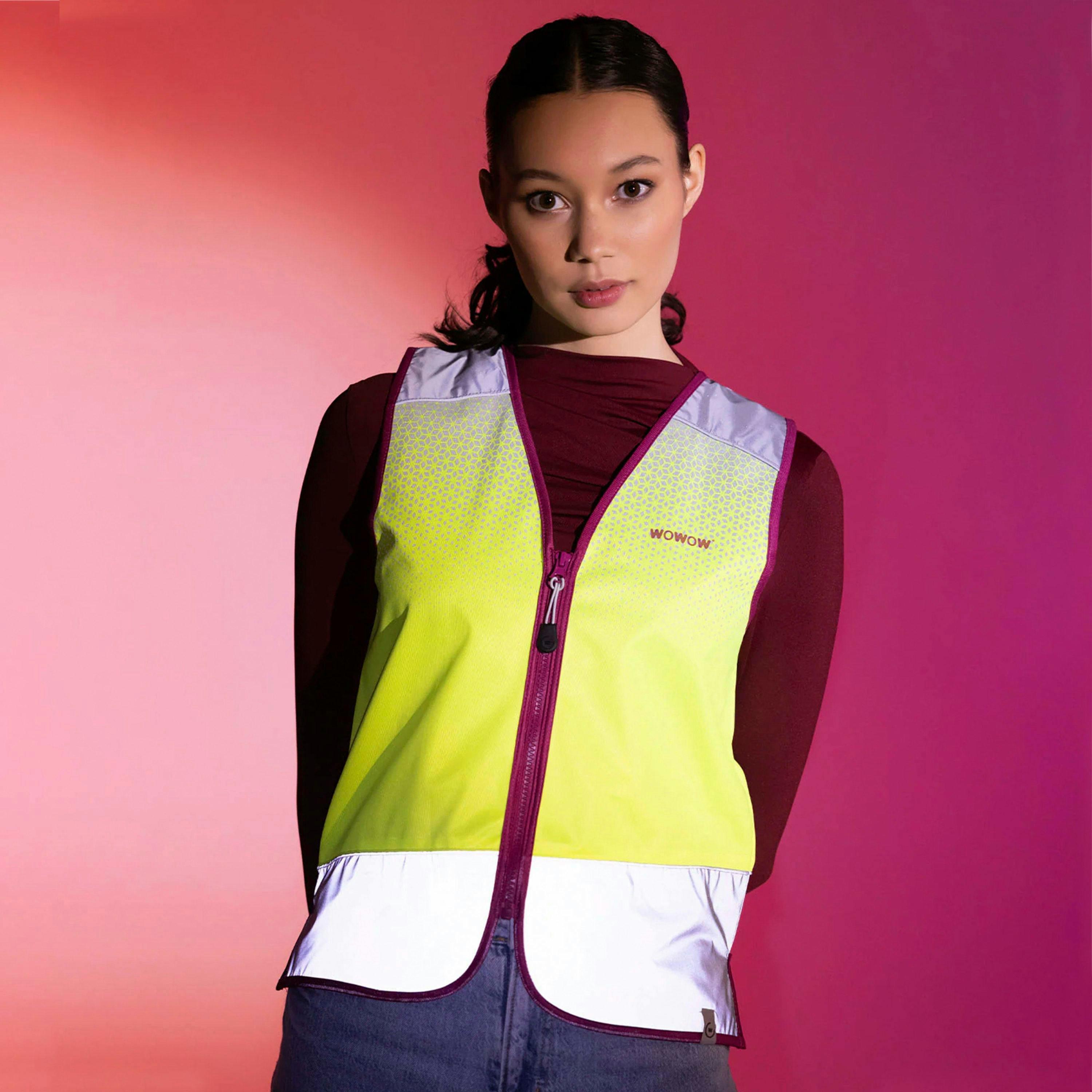 3 Pack Ladies Yara Reflective Hi Vis Cycling Vests | Pink Yellow Silver Gilets , view 5 of 5