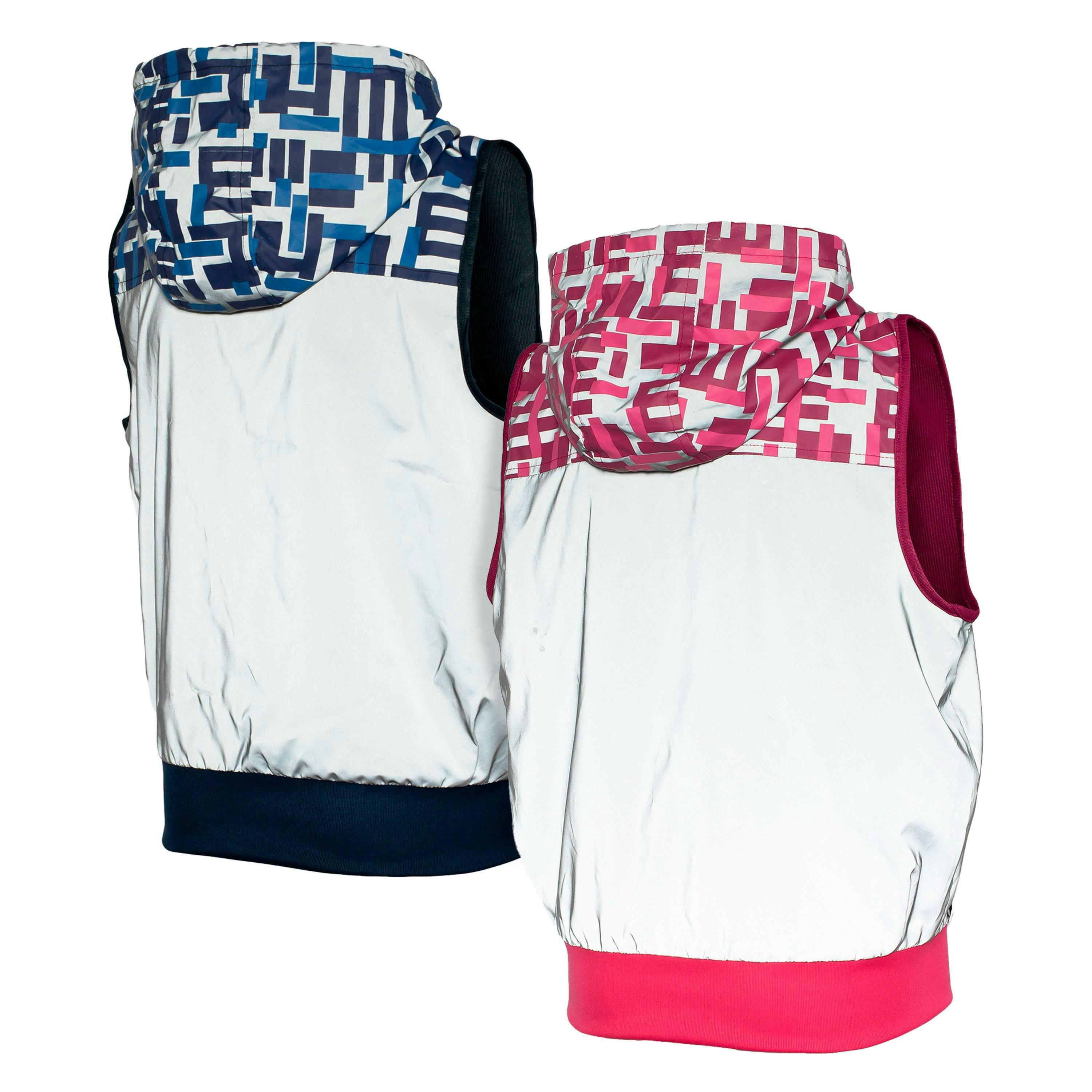 2 Pack Kids Yoho Reflective Zip Vest with Hood | Boys Girls Hi Vis Gilets , view 2 of 5