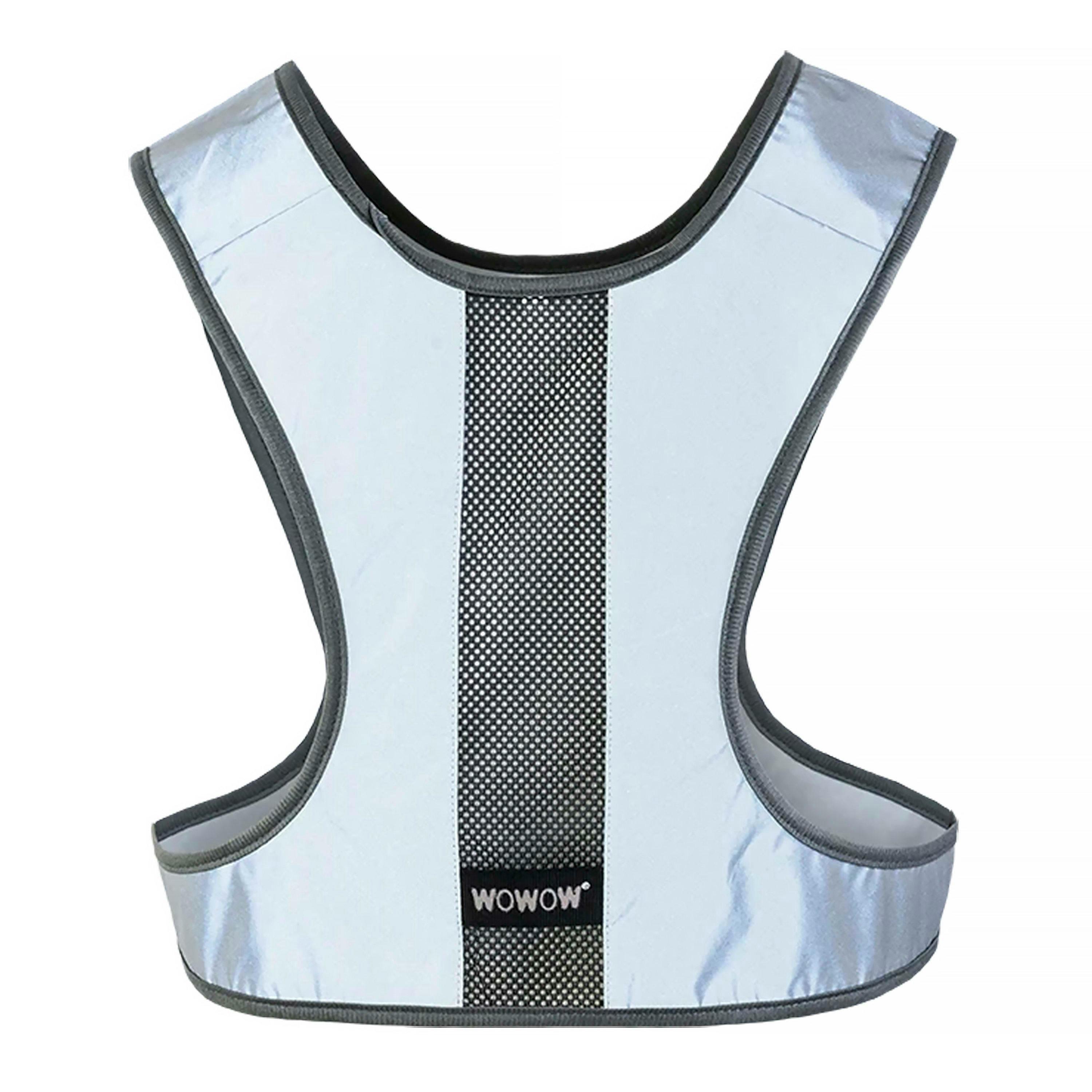 Mens Ladies Yellow Full Hi Vis Reflective Running Vest Mesh Lining Waistcoat , view 2 of 5