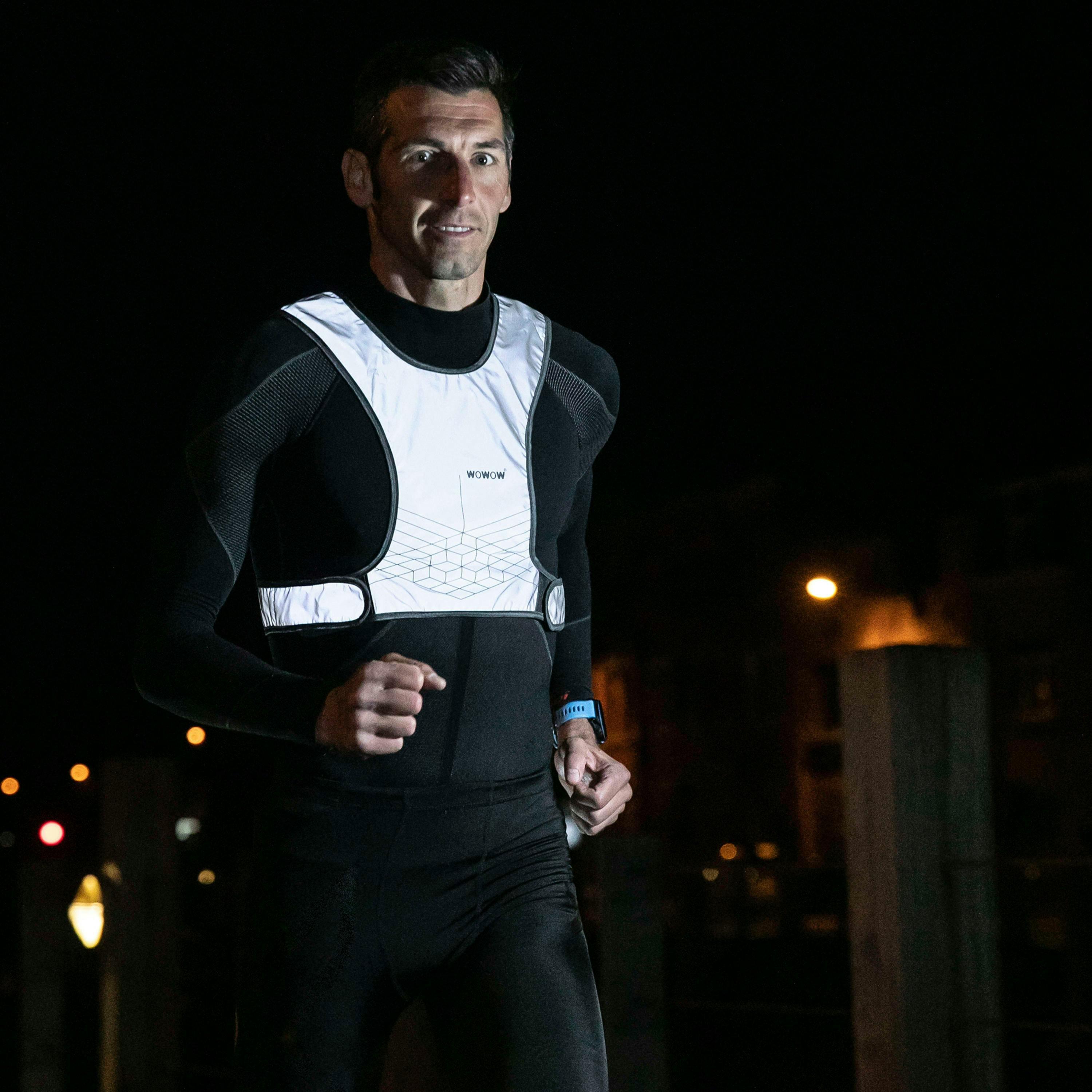Mens Ladies Yellow Full Hi Vis Reflective Running Vest Mesh Lining Waistcoat , view 4 of 5