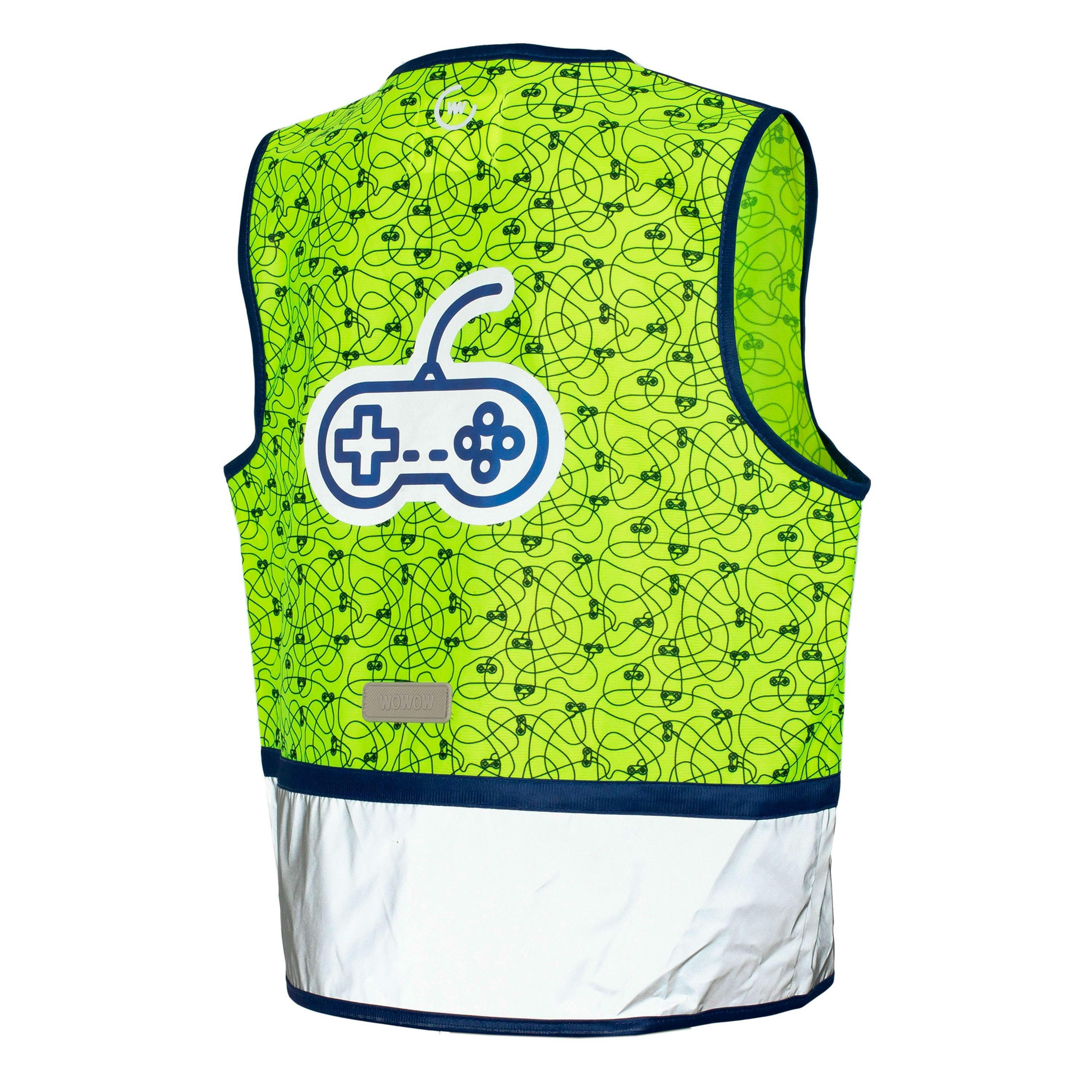 Kids Zippy Yellow Full Reflective Windproof Vest Breathable Gilet , view 2 of 5