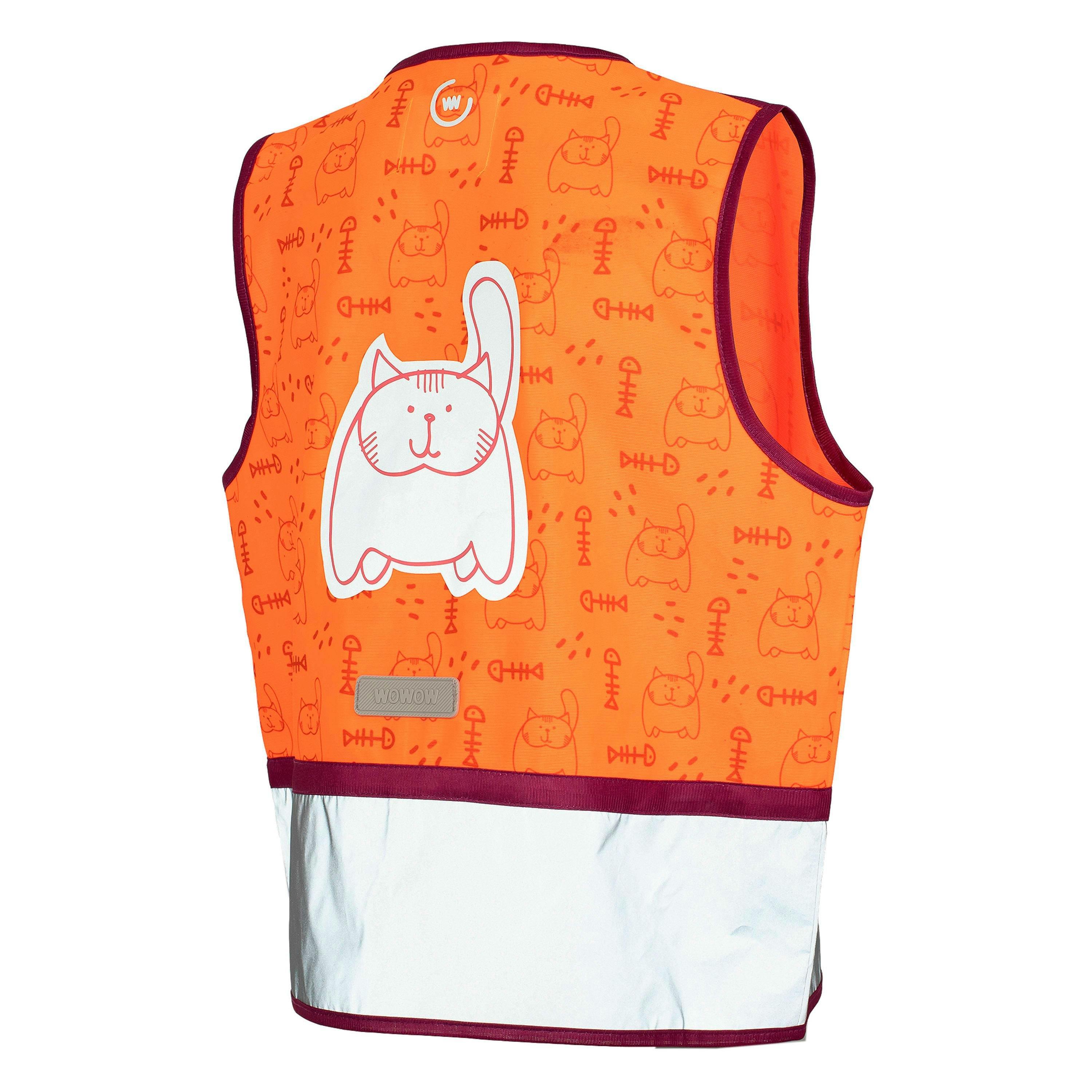 Kids Zippy Orange Full Reflective Windproof Vest Breathable Gilet , view 2 of 5