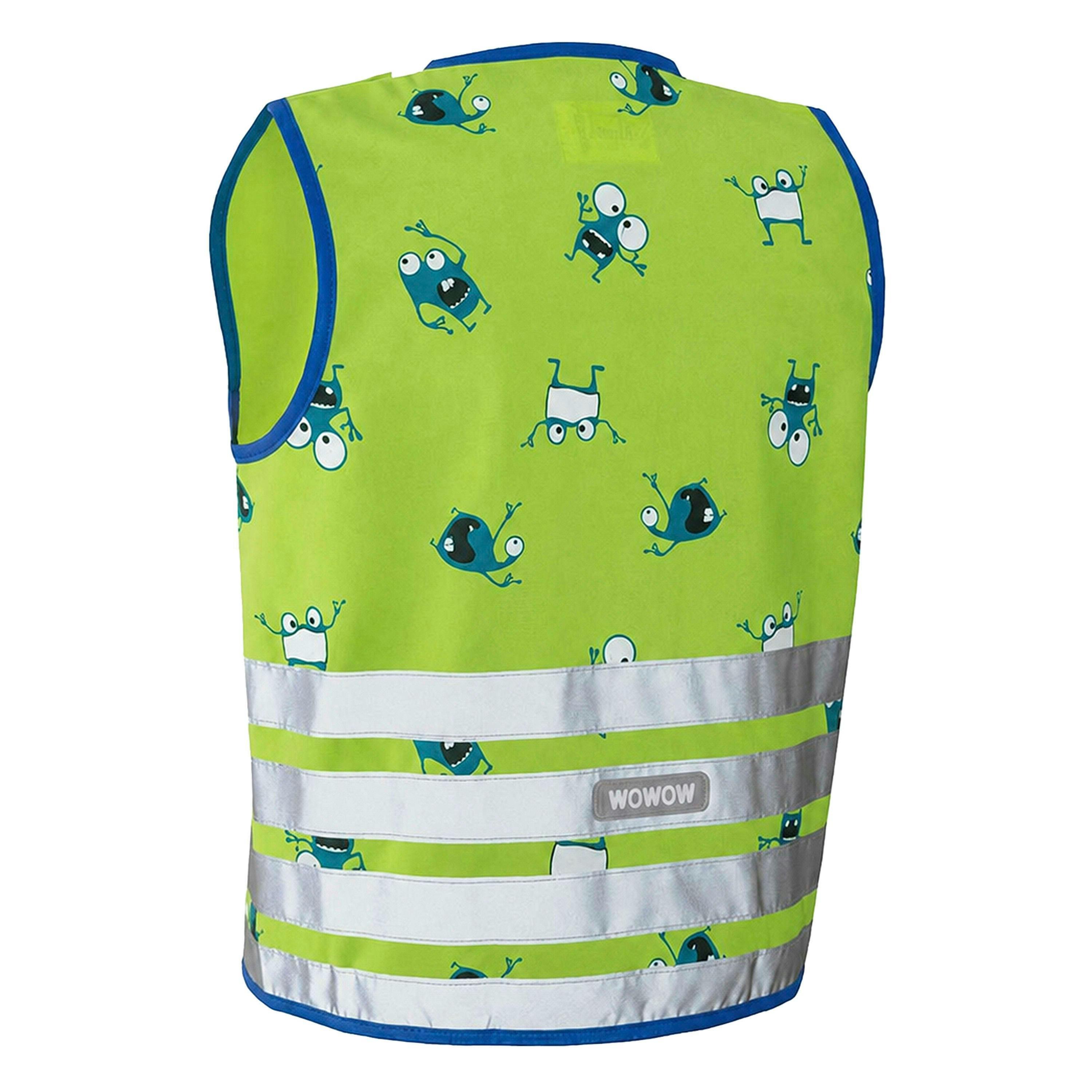 Goyo Green Hi Vis Reflective Patterned Vest for Kids | School Outdoor Gilet , view 2 of 5