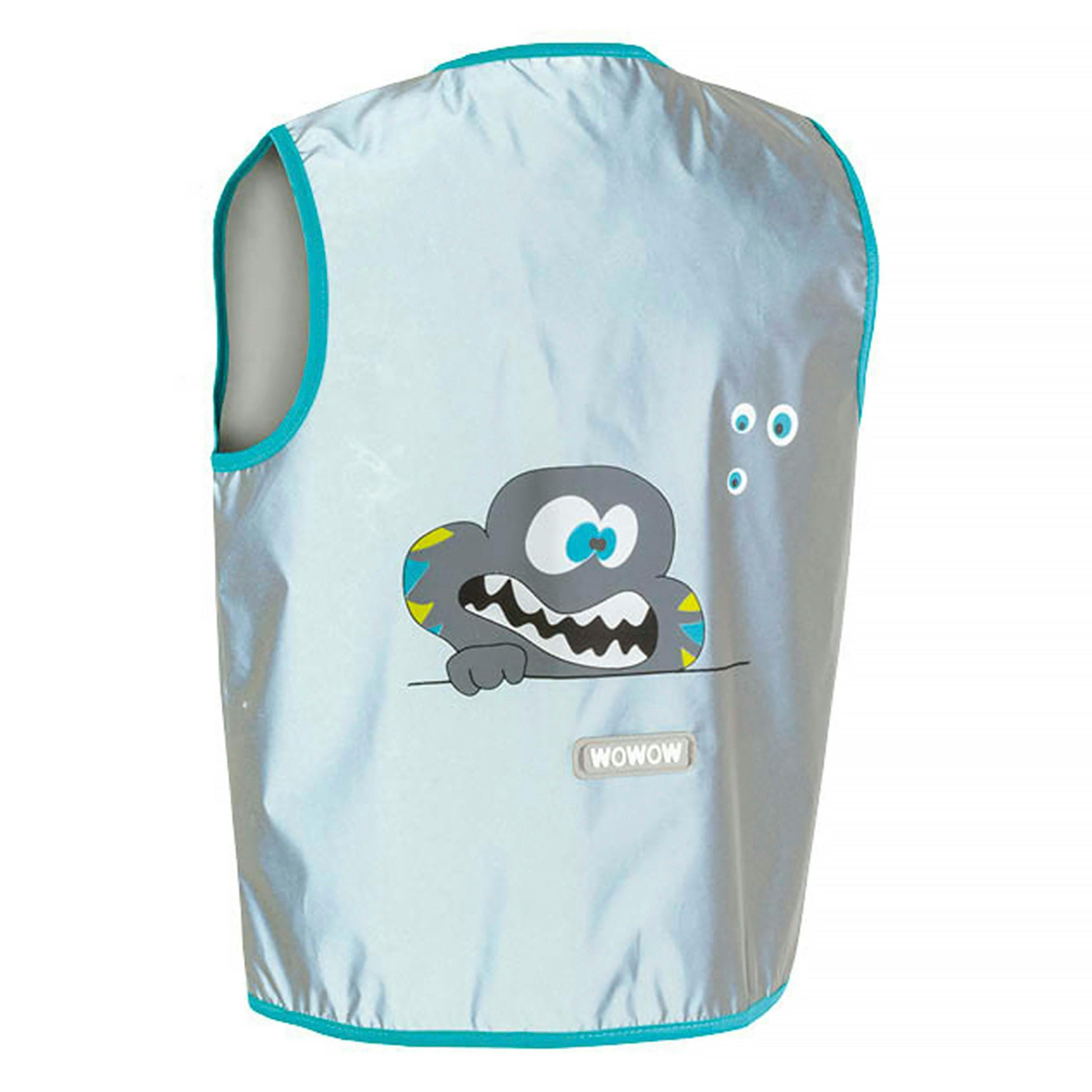 Kids Hi Vis Fully Reflective Vest | Crazy Monster Patterned Outdoor Gilet , view 2 of 5
