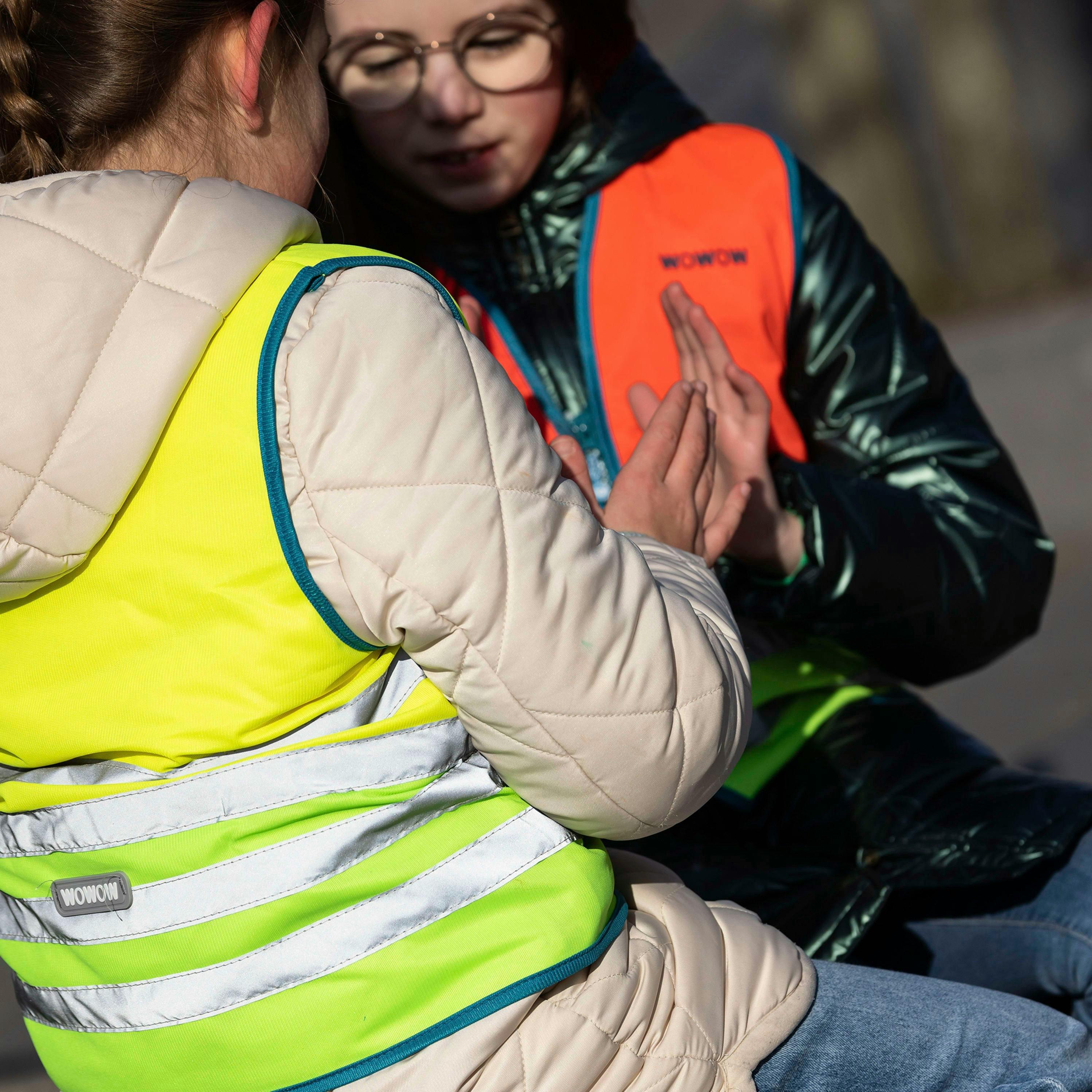 Kids Wasabi Yellow Hi Vis Reflective Vest | Walking Running Gilet , view 5 of 5