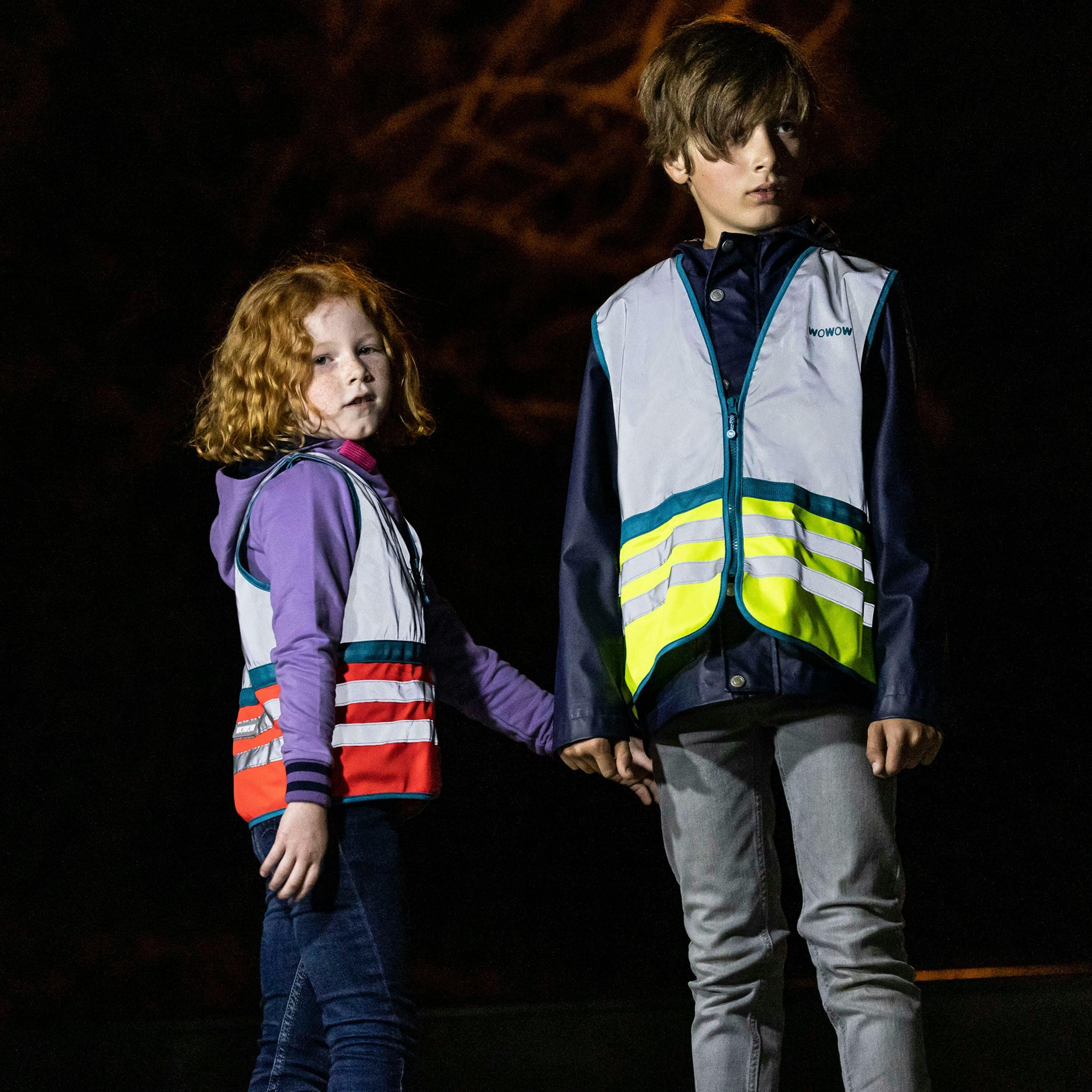 Kids Wasabi Red Hi Vis Fully Reflective Vest | Walking Running Gilet , view 5 of 5