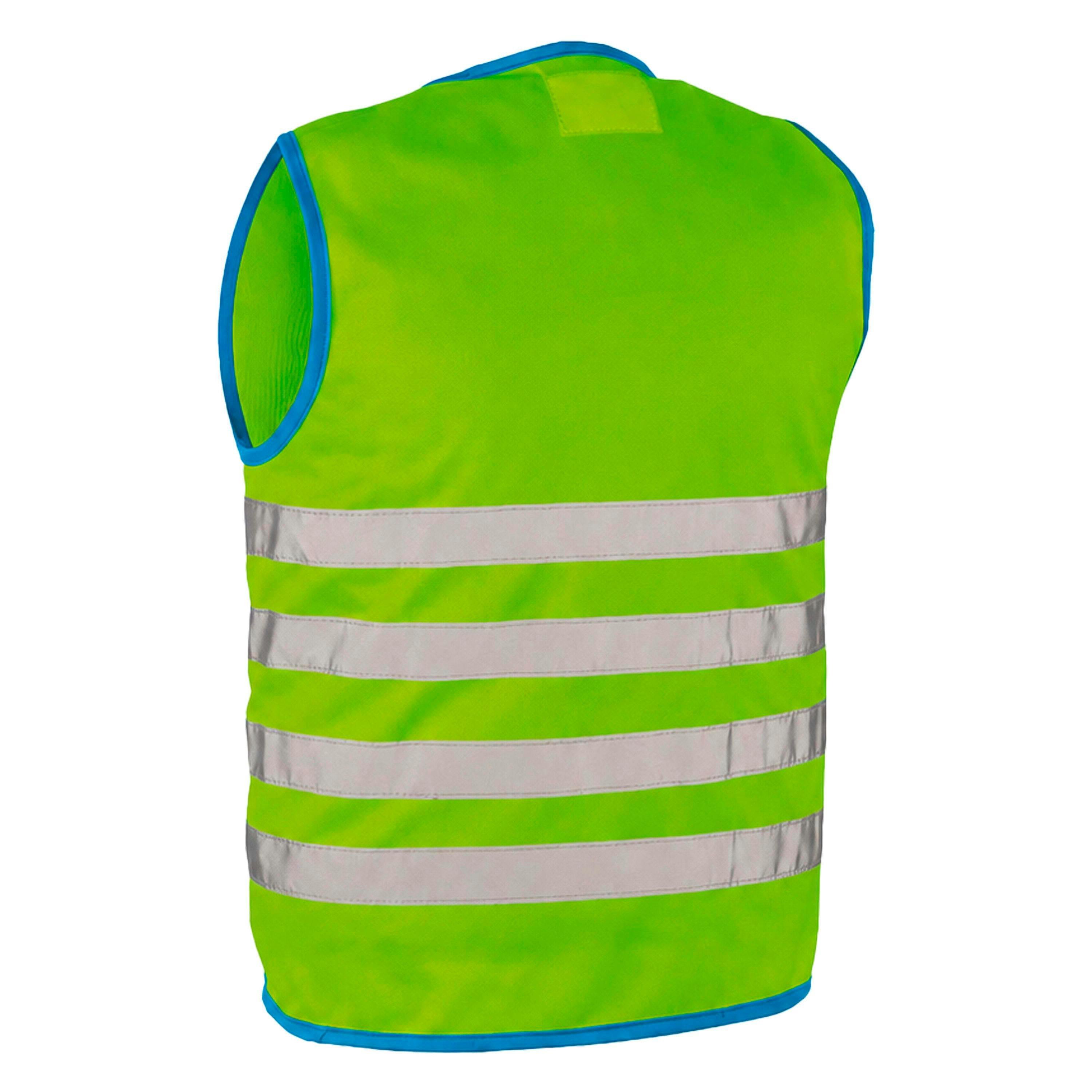 Kids Green Hi Vis Reflective Vest | School Cycling Walking Outdoor Gilet , view 2 of 5