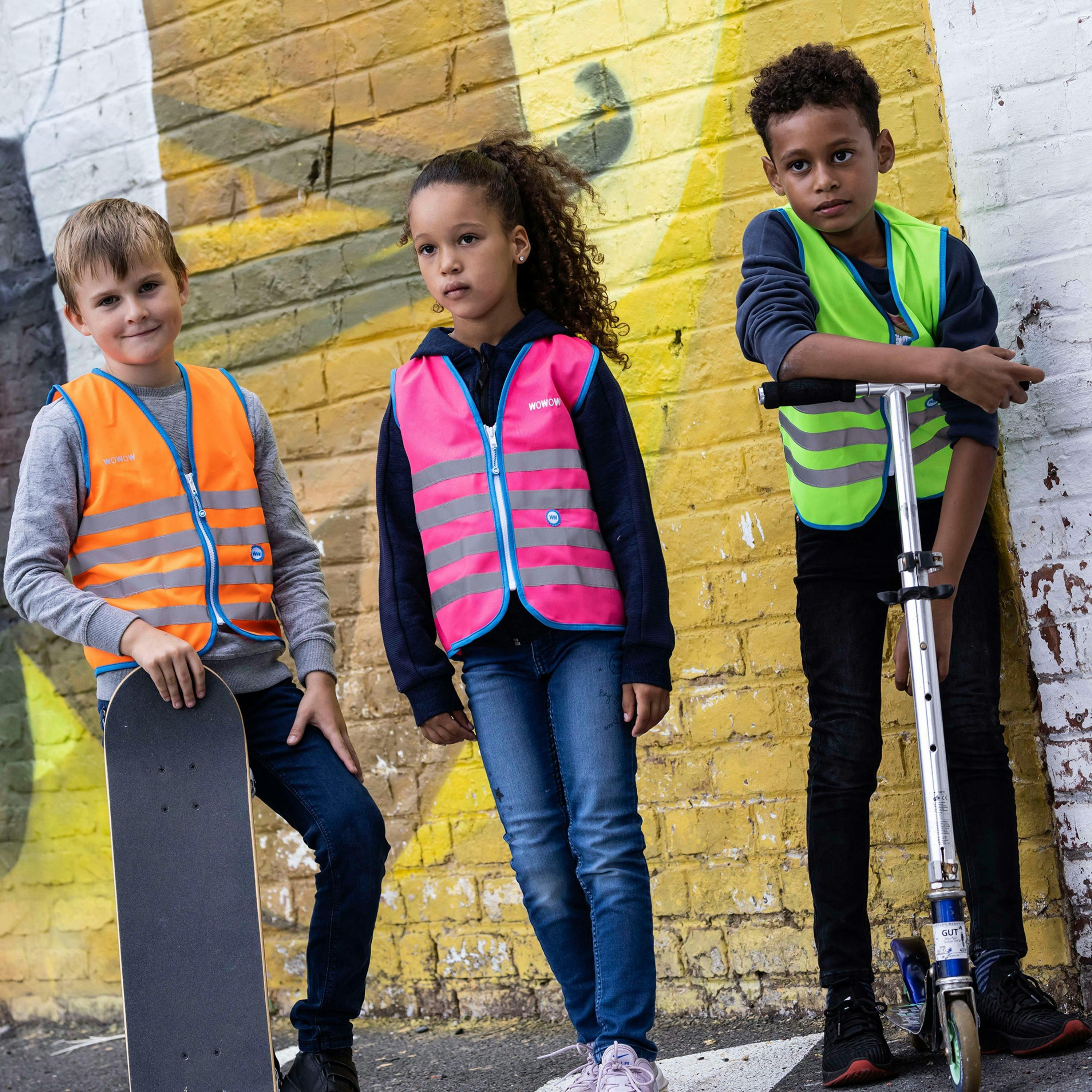 Kids Green Hi Vis Reflective Vest | School Cycling Walking Outdoor Gilet , view 4 of 5