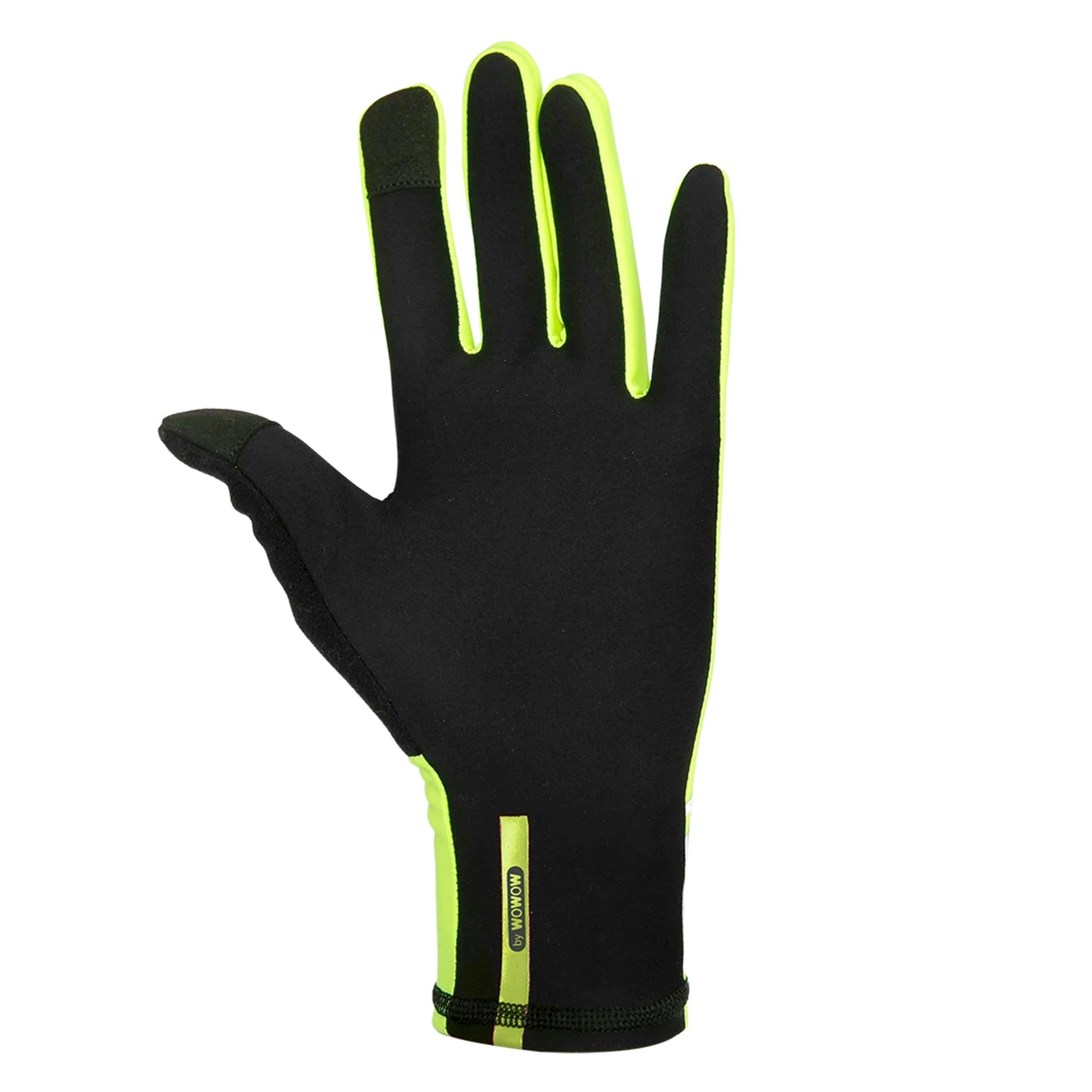Yellow Hi Vis Reflective Cycling Touchscreen Gloves , view 2 of 5
