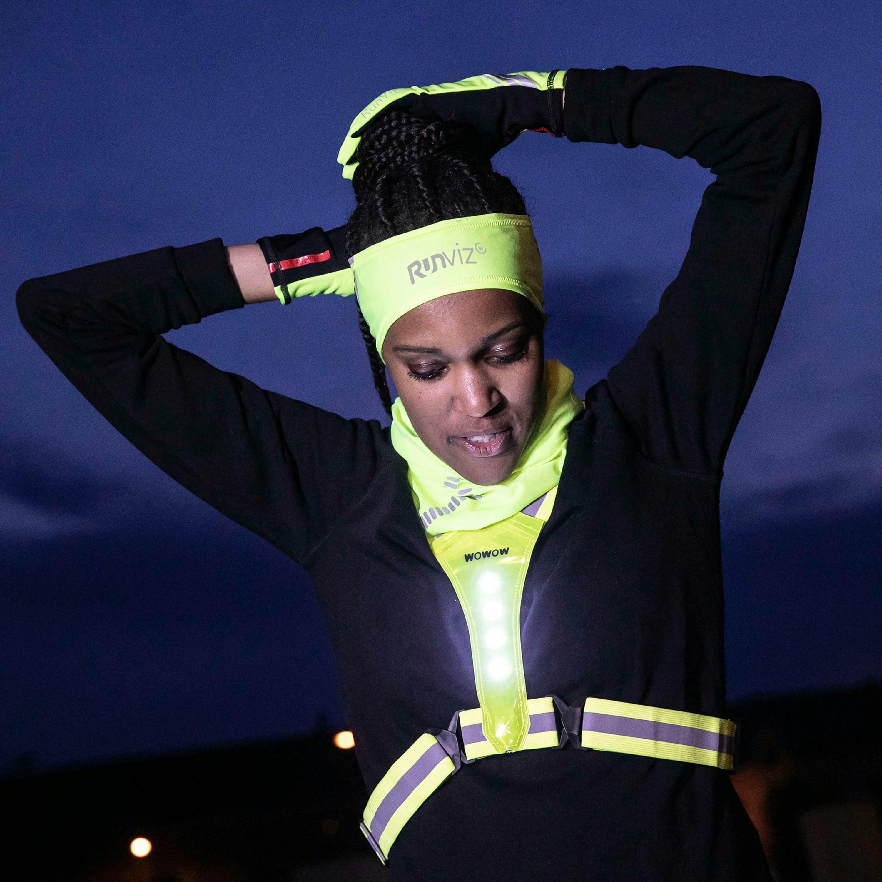 Yellow Hi Vis Reflective Cycling Touchscreen Gloves , view 4 of 5