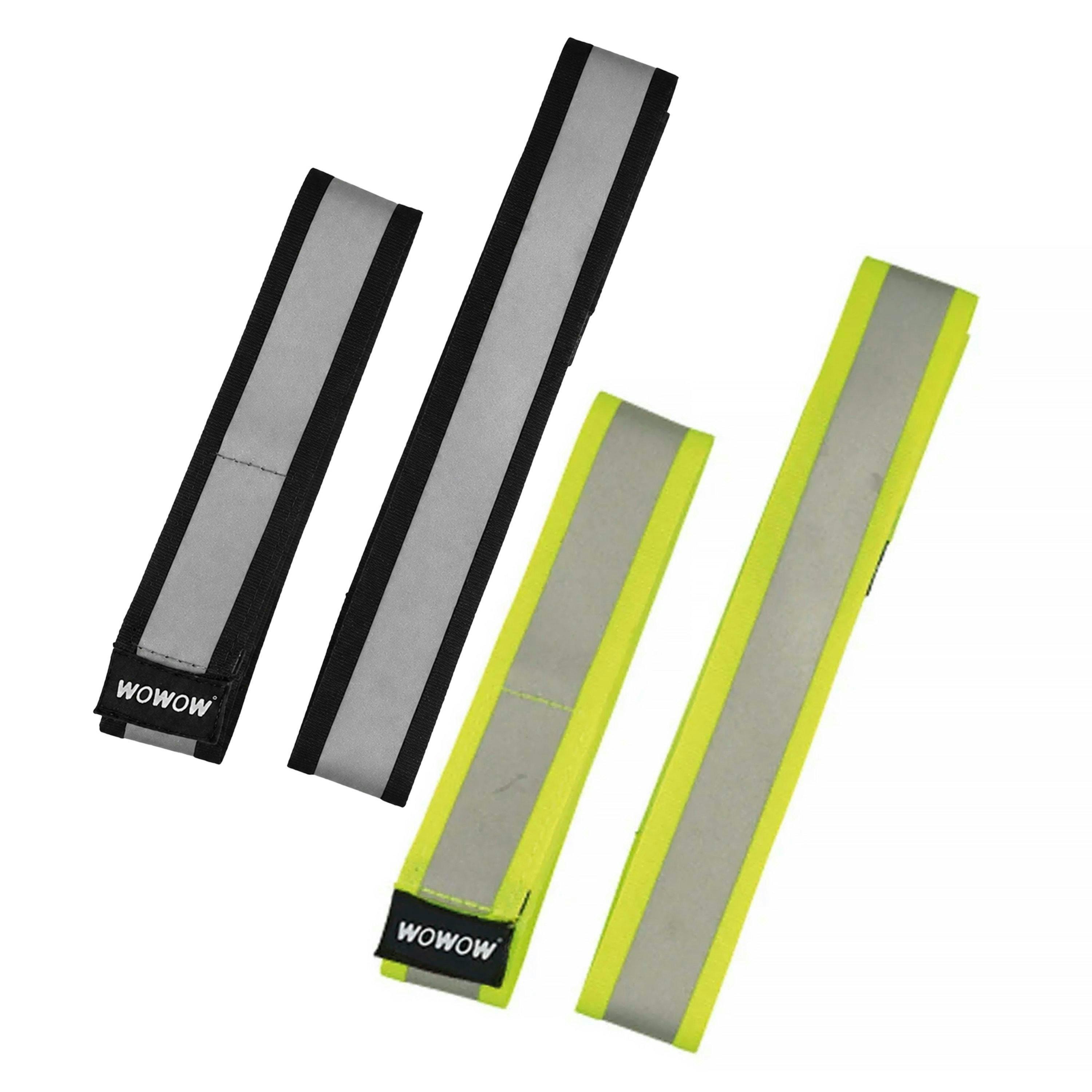 2 Pack 3M Reflective Band Black Yellow Wrist Arm Leg Bands , view 2 of 5