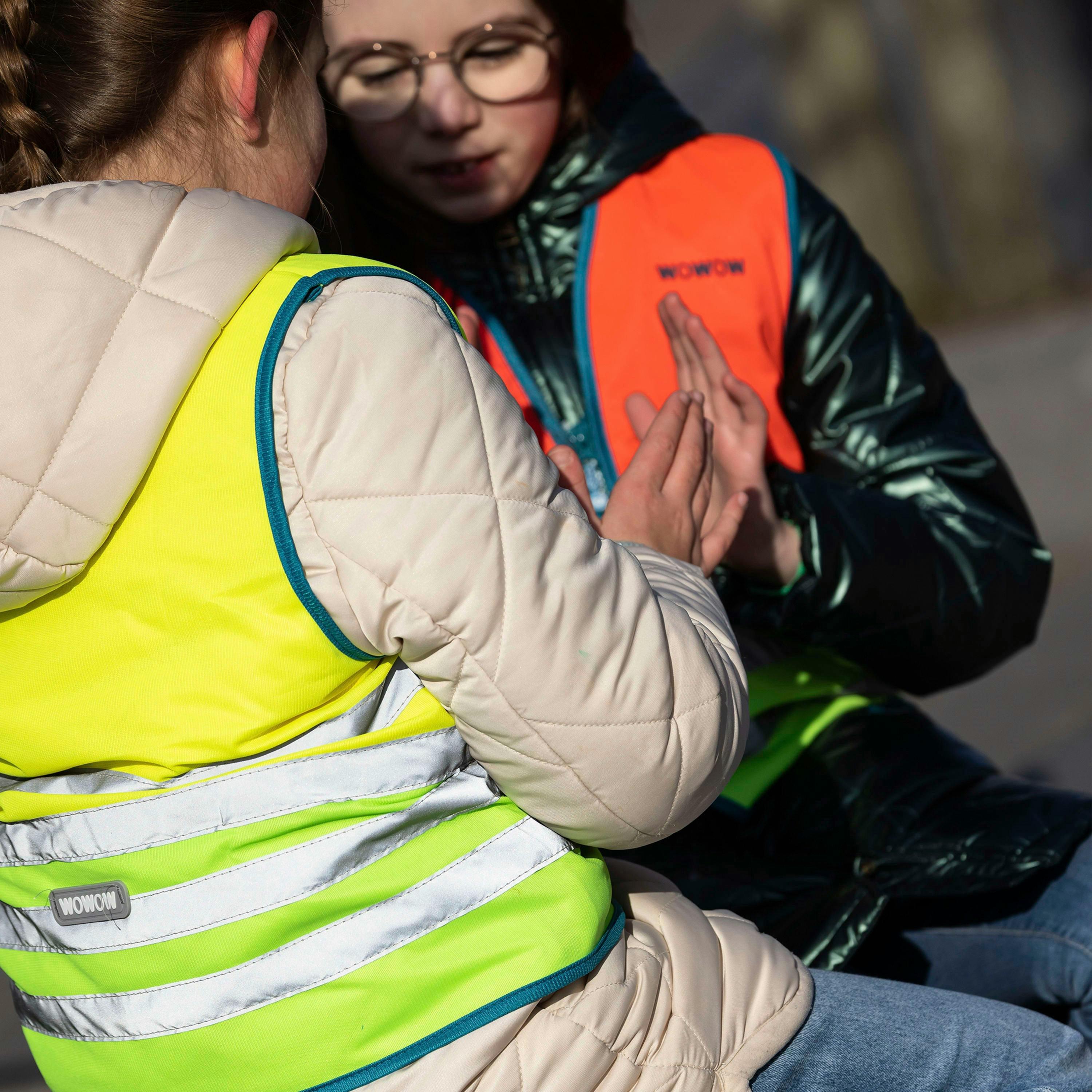 3 Pack Kids Hi Vis Reflective Vests | Green Red Yellow Gilet for Girls Boys , view 5 of 5