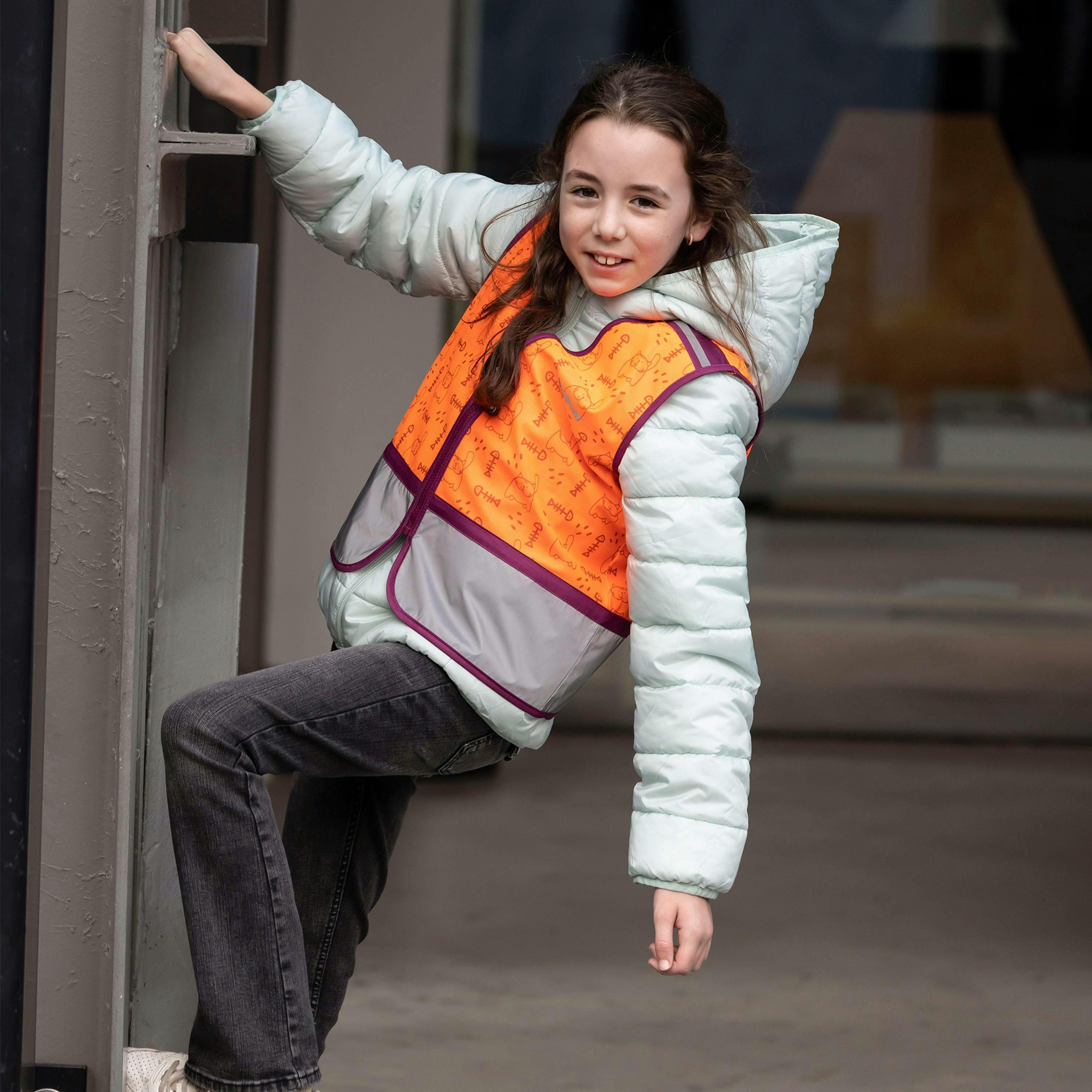 4 Pack Kids Zippy Hi Vis Reflective Vests | Girls Boys Outdoor Gilets , view 4 of 5