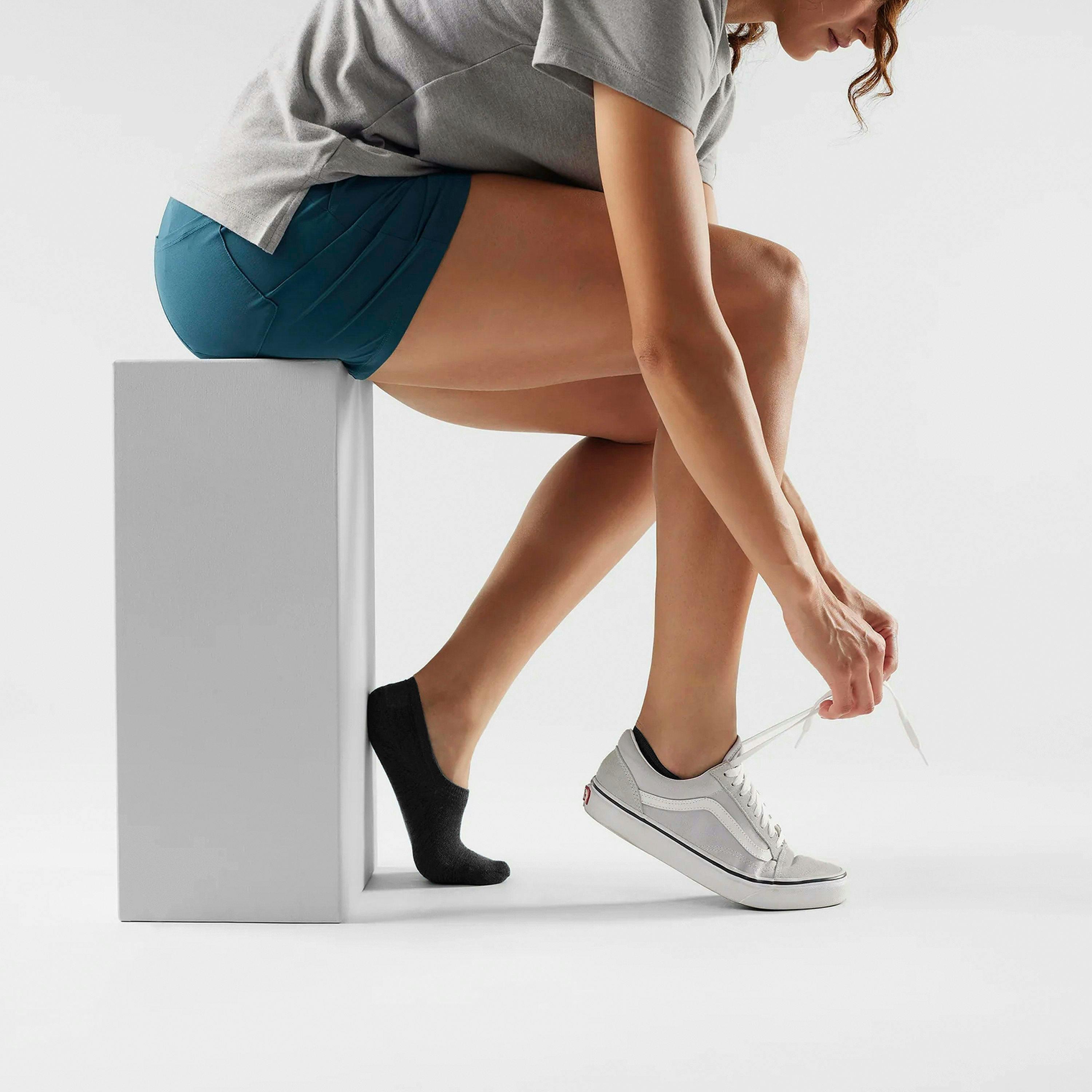 Womens Everyday No Show Socks Low Cut Trainer Invisible Socks , view 4 of 5