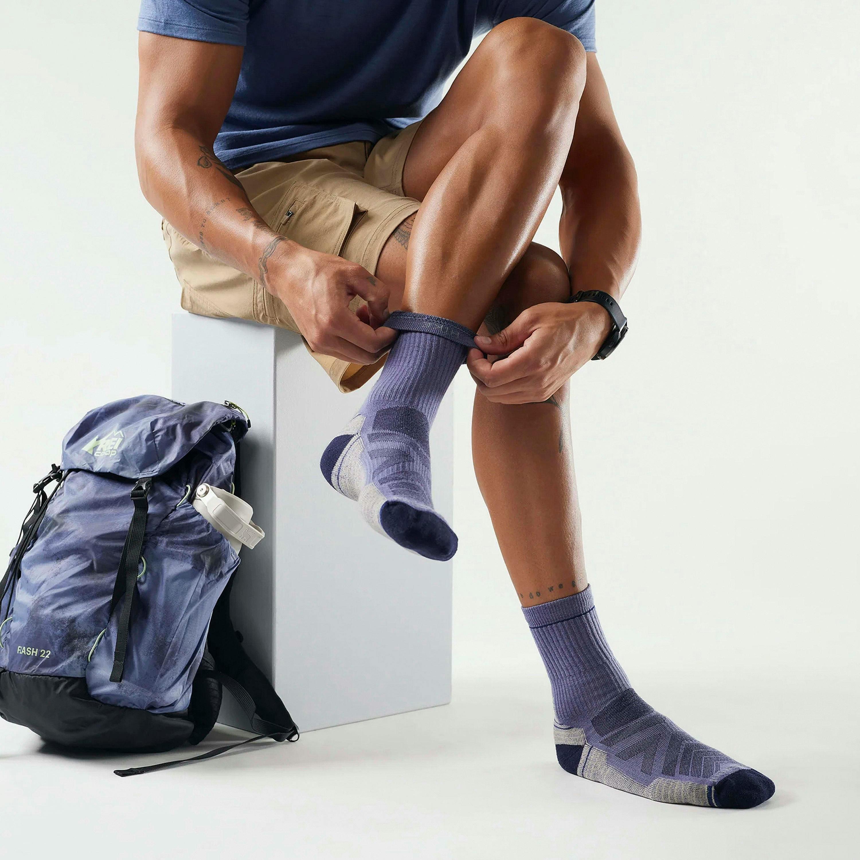 Hike Light Cushion Mid Crew Socks Outdoor Walking Unisex Boot Socks , view 5 of 5