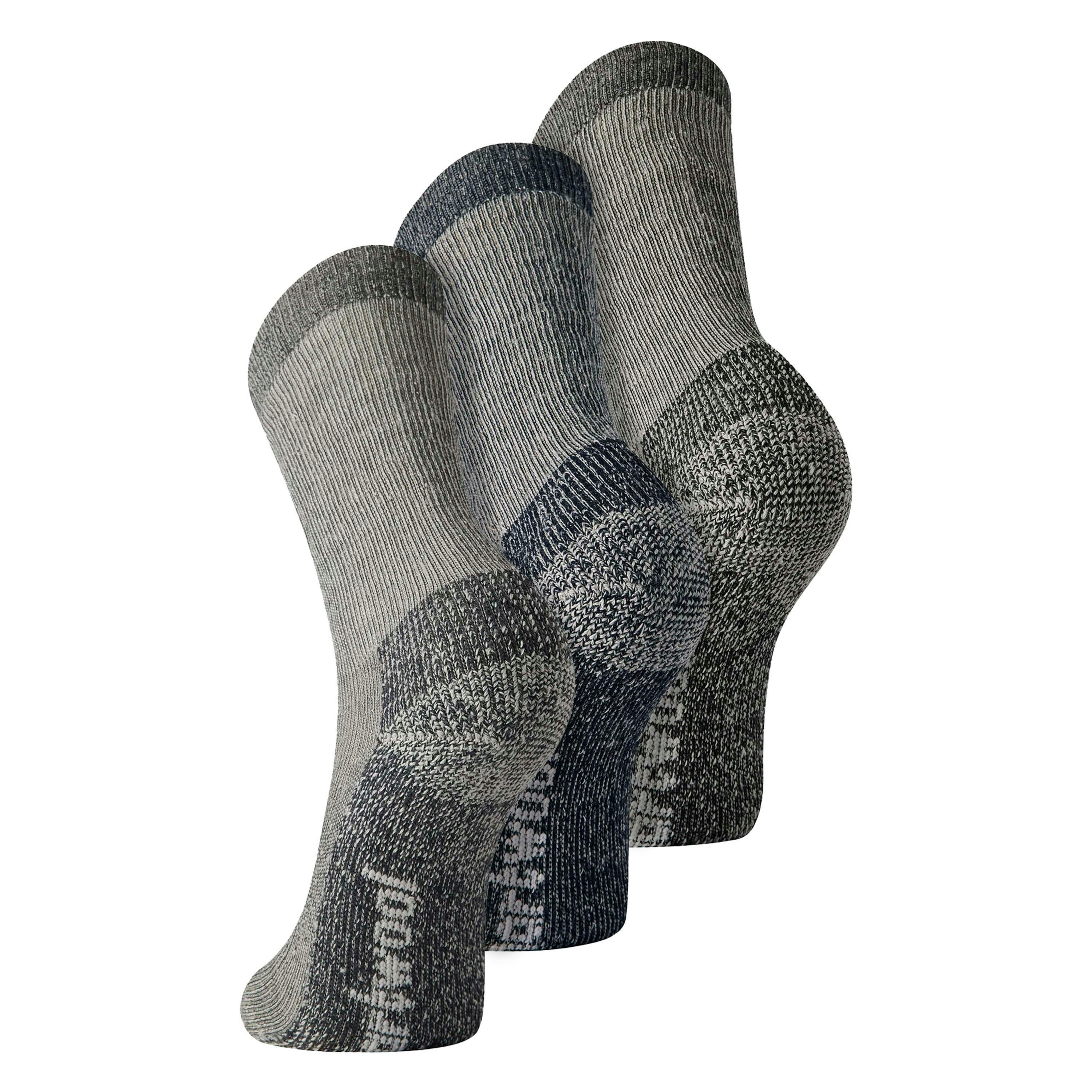 3 Pack Hike Classic Extra Cushion Merino Wool Unisex Crew Hiking Socks , view 2 of 5
