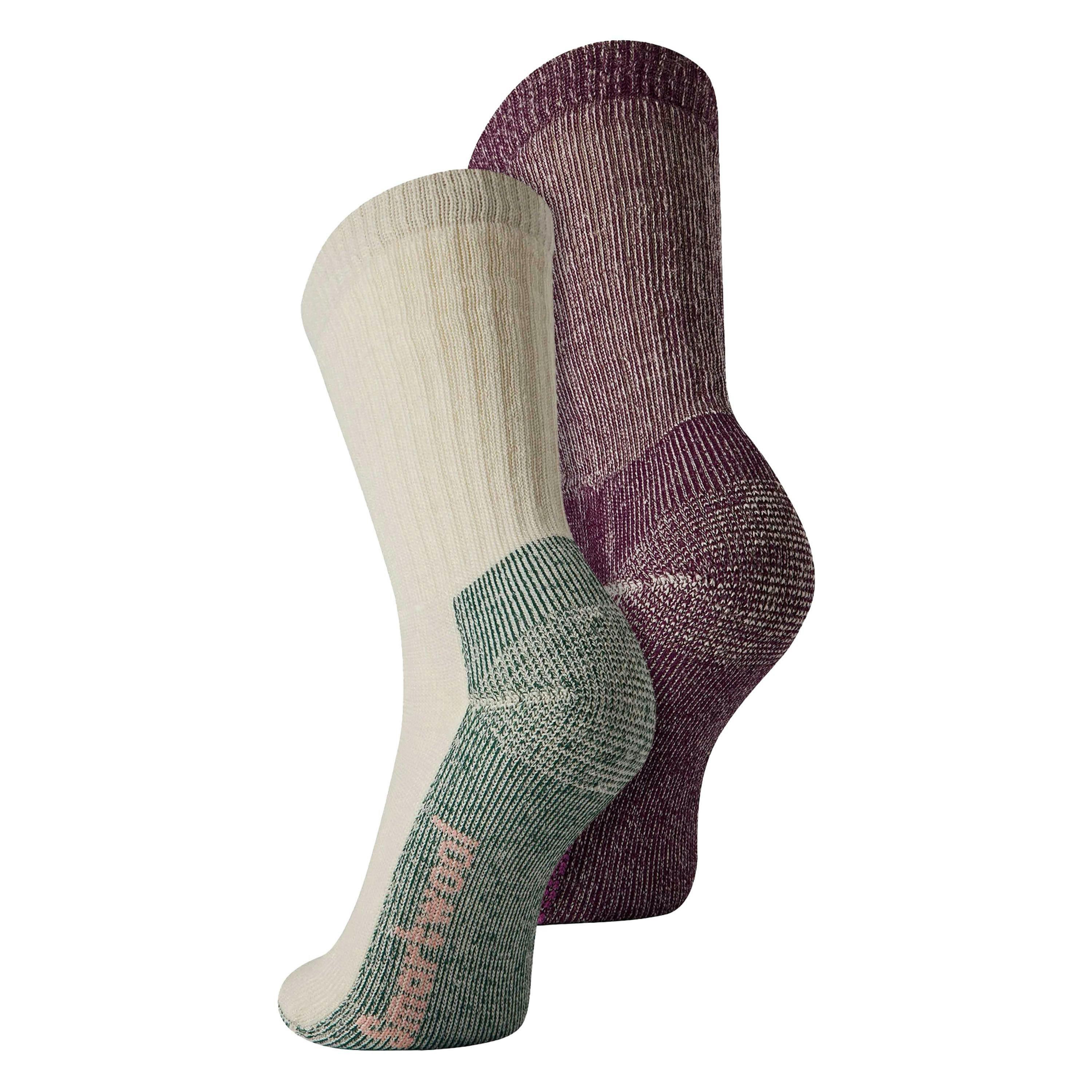 2 Pack Hike Classic Full Cushion Merino Wool Ladies Crew Hiking Socks , view 2 of 5