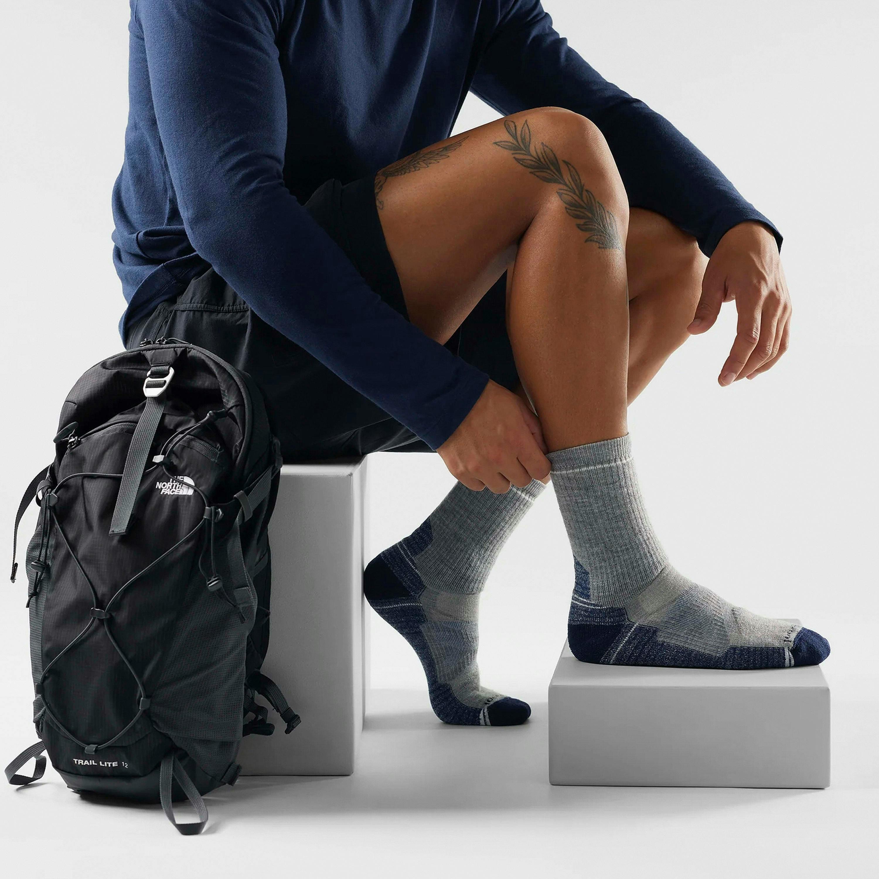 3 Pack Hike Full Cushion Merino Wool Unisex Crew Walking Hiking Boot Socks , view 3 of 5