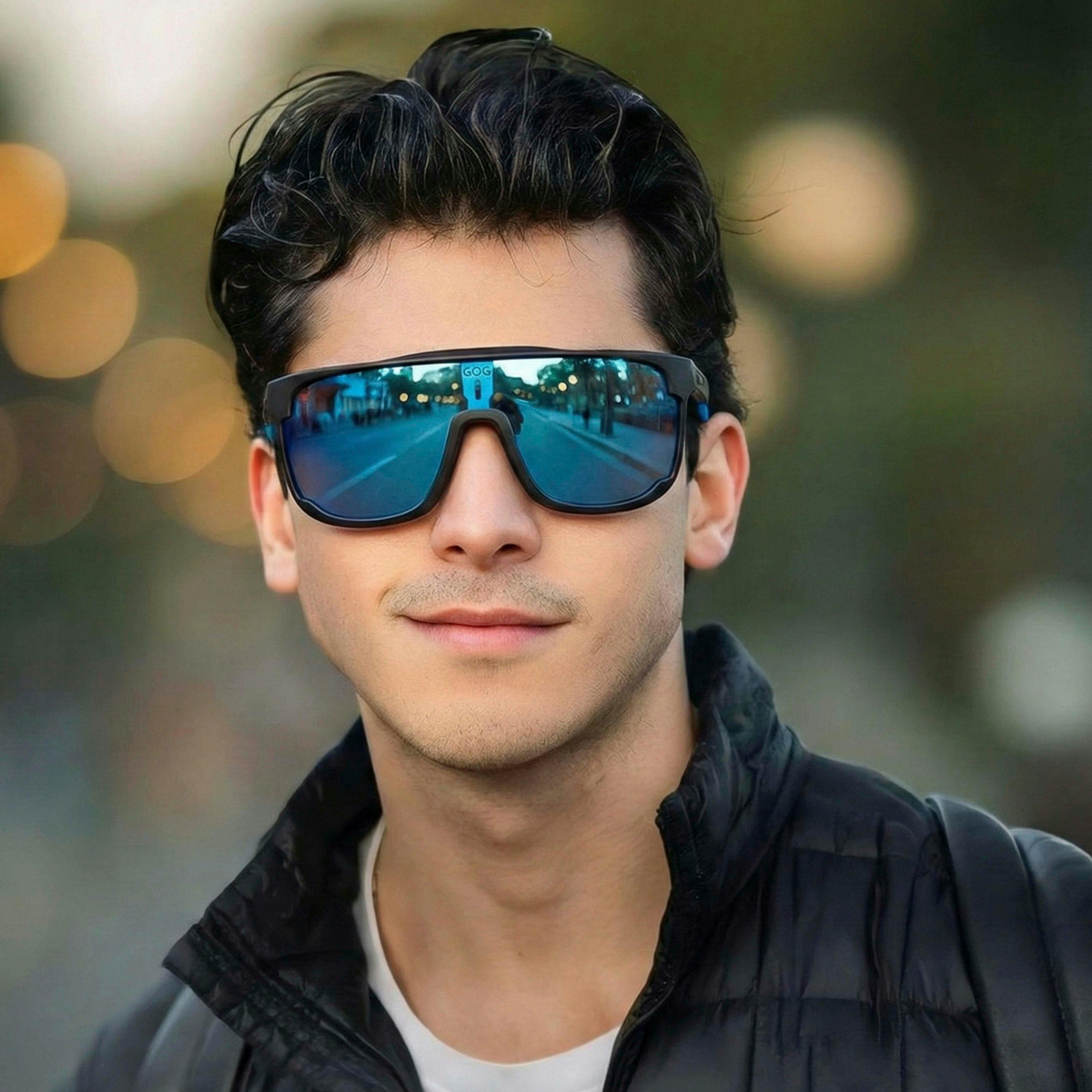 Unisex UV400 Cycling Sunglasses with Mirror Scratch-Resistant Polycarbonate Lens , view 5 of 5