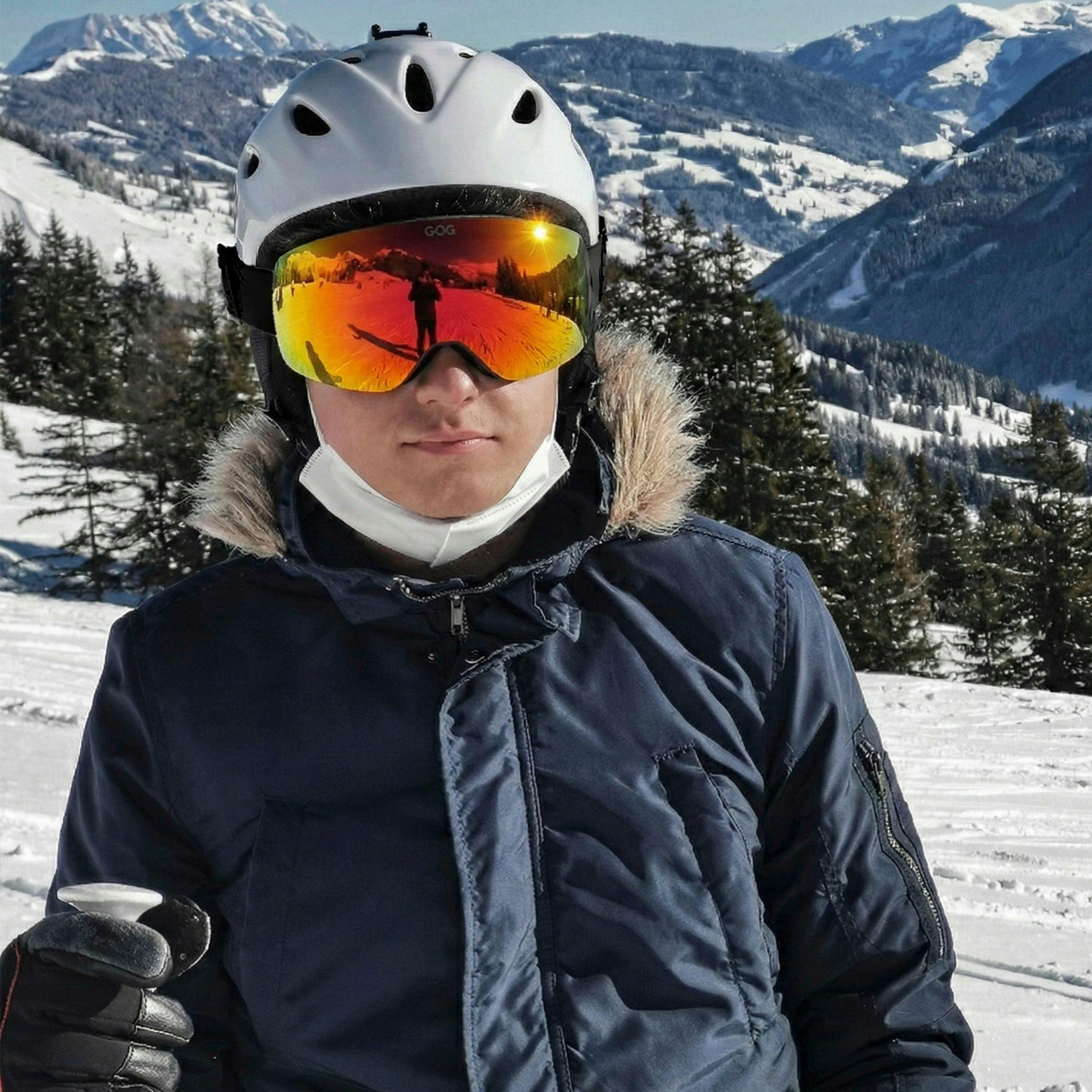 Unisex UV400 Ski Snowboard Goggles with Magnetic Anti-Fog Mirror Double Lens , view 5 of 5
