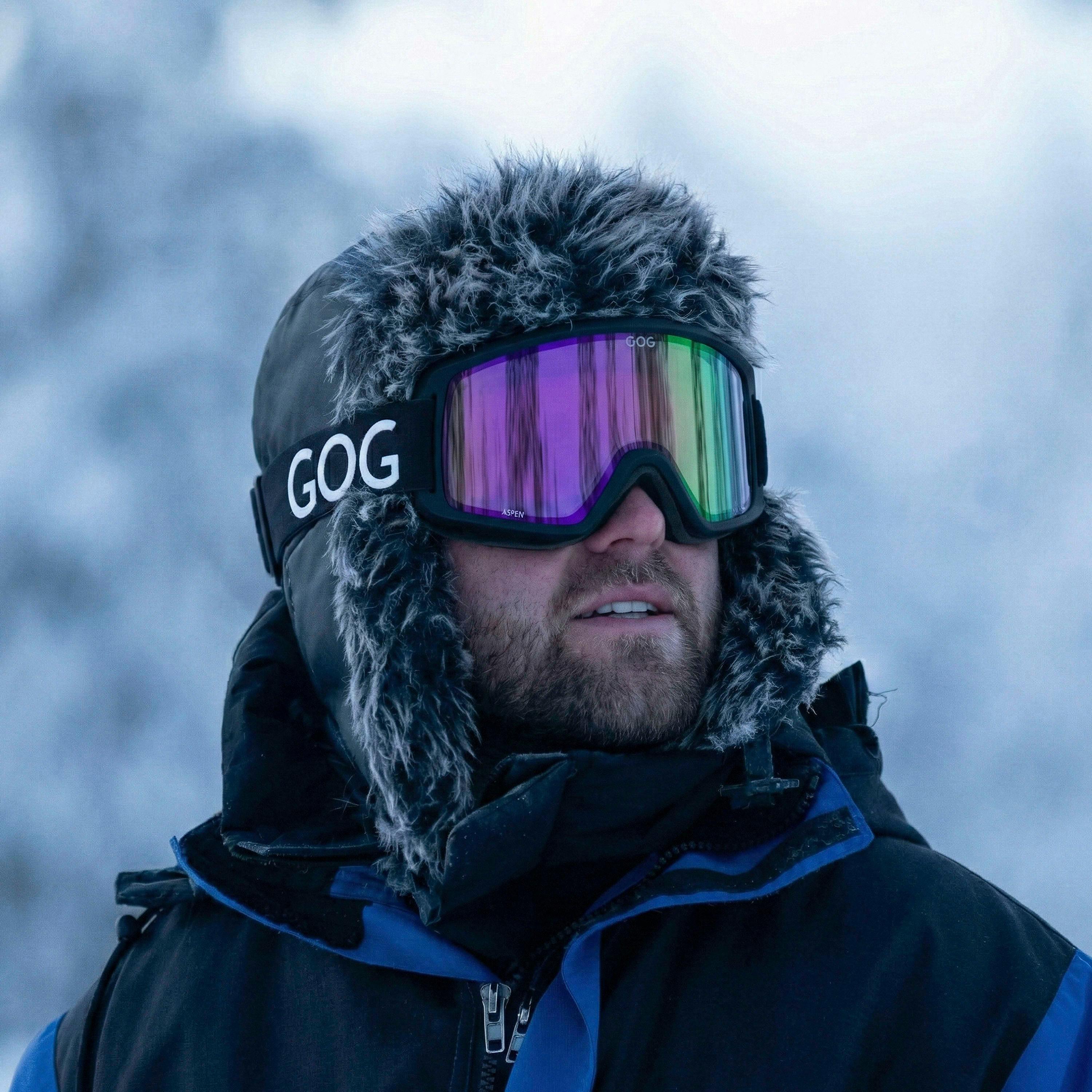 Unisex Aspen UV400 Ski Snowboard Goggles with Anti-Fog Mirror Double Lens , view 4 of 5