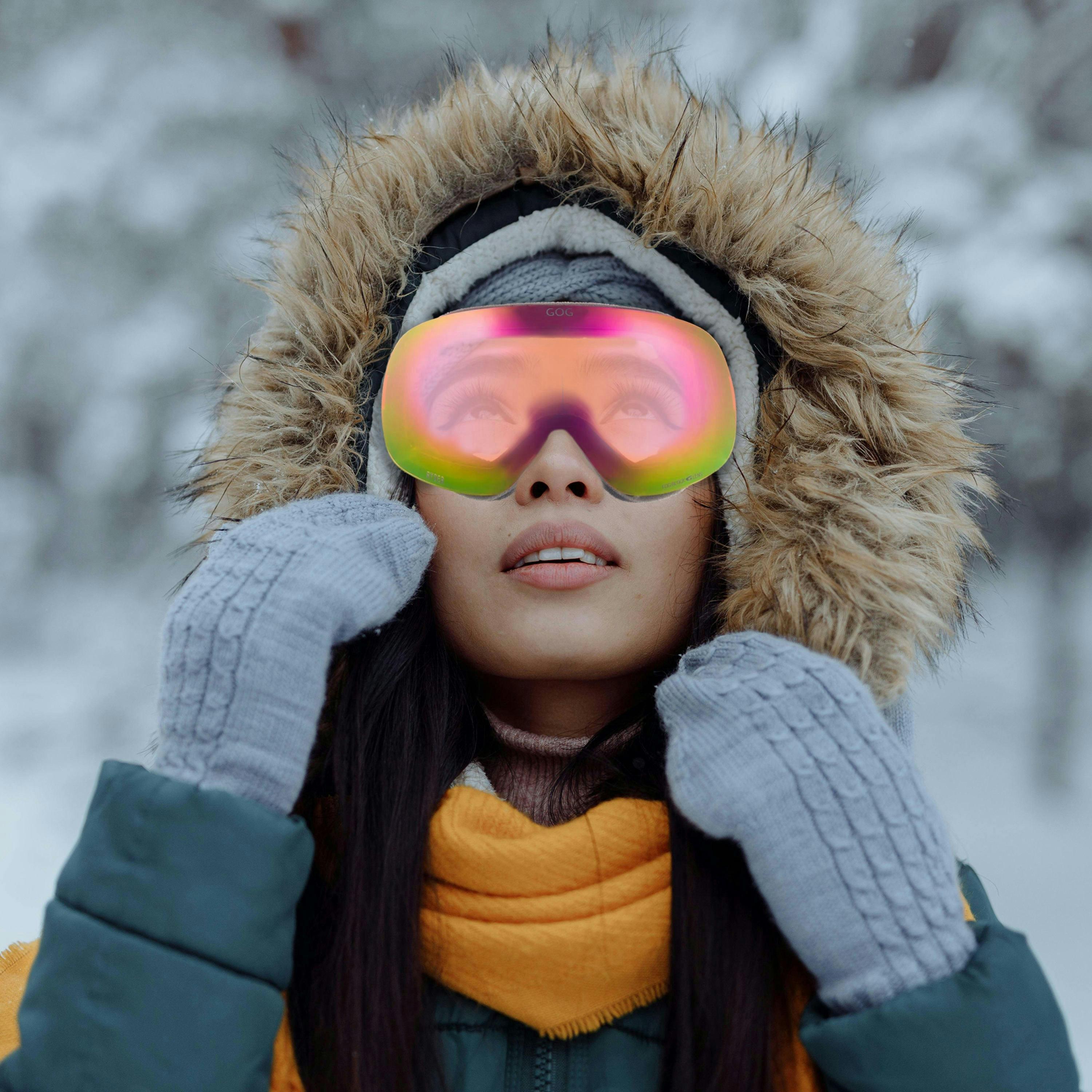 Unisex Ryder UV400 Ski Snowboard Goggles with Anti-Fog Mirror Double Lens , view 3 of 5