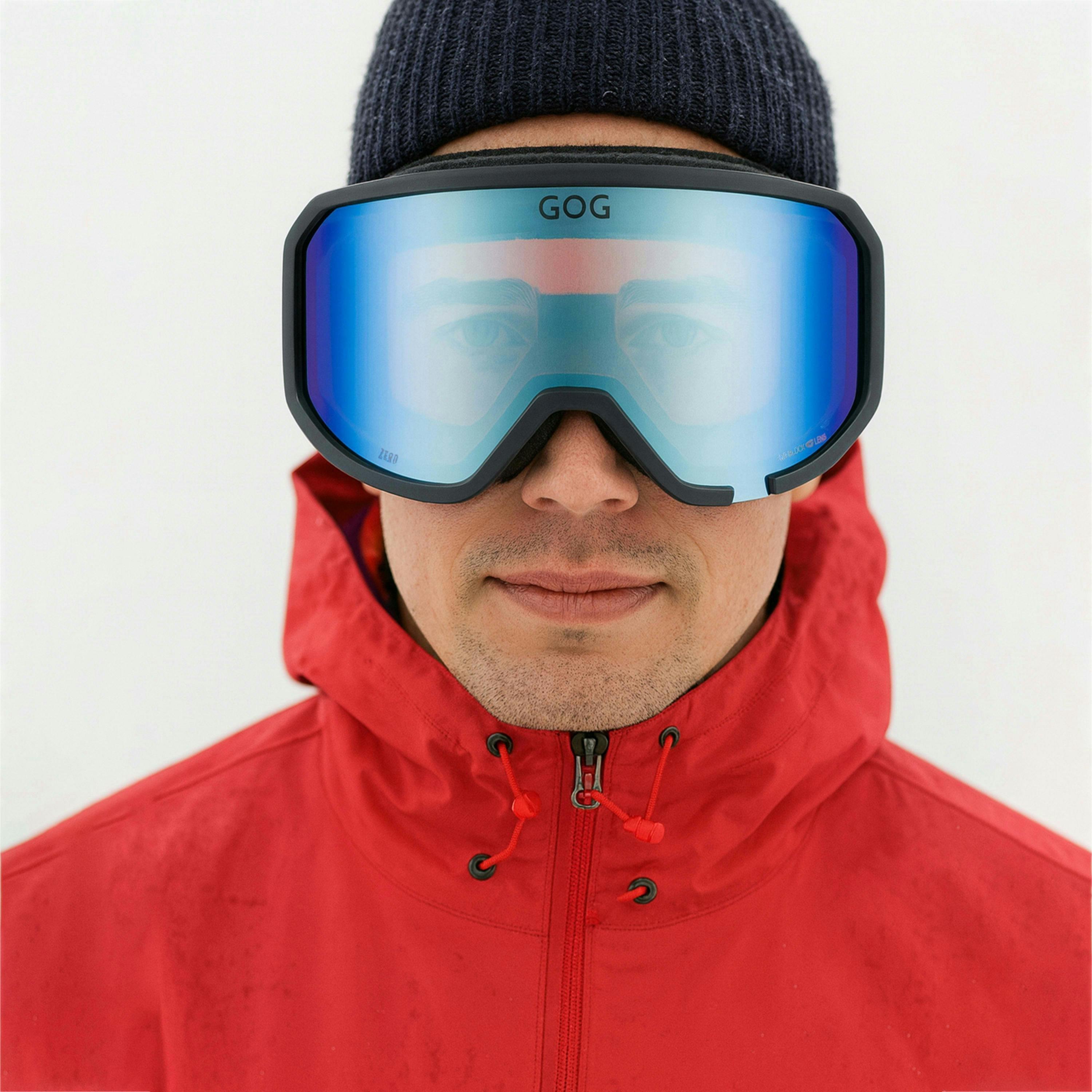 Zero UV400 Ski Snowboard Goggles with Anti-Fog Hydrophobic Mirror Double Lens , view 3 of 5