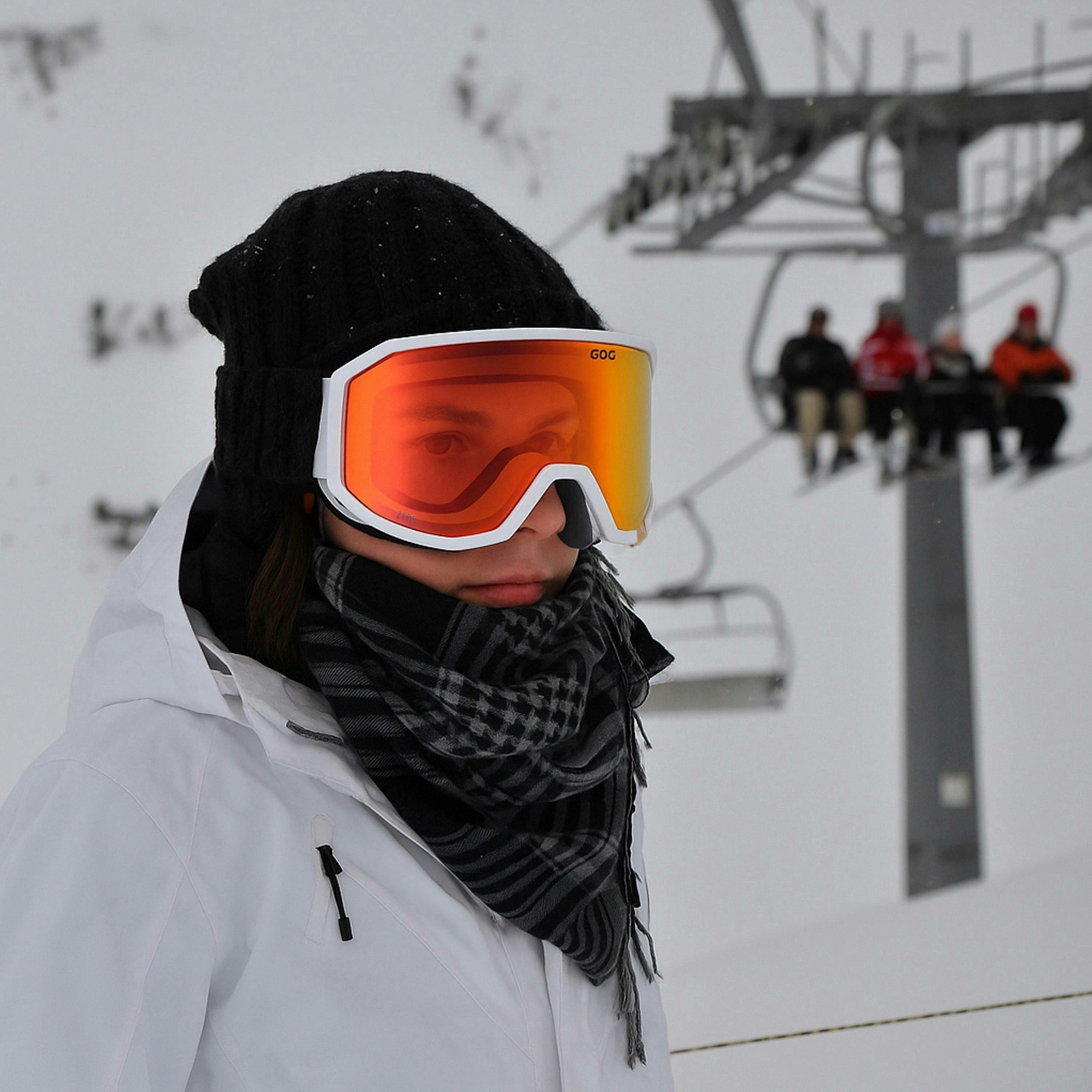 Zero UV400 Ski Snowboard Goggles with Anti-Fog Hydrophobic Mirror Double Lens , view 5 of 5