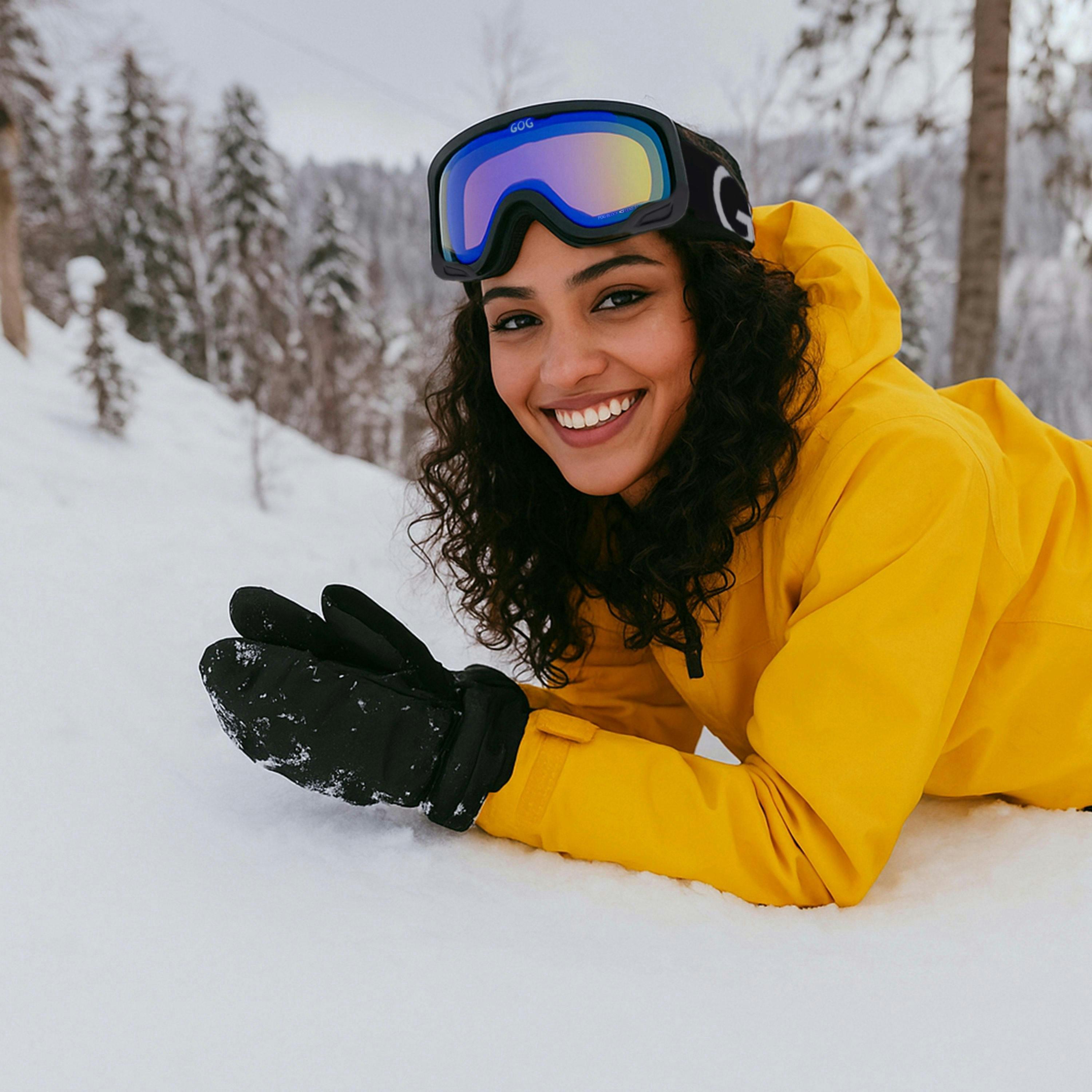 Gonzo UV400 Ski Snowboard Goggles with Anti-Fog Mirror Hydrophobic Double Lens , view 5 of 5
