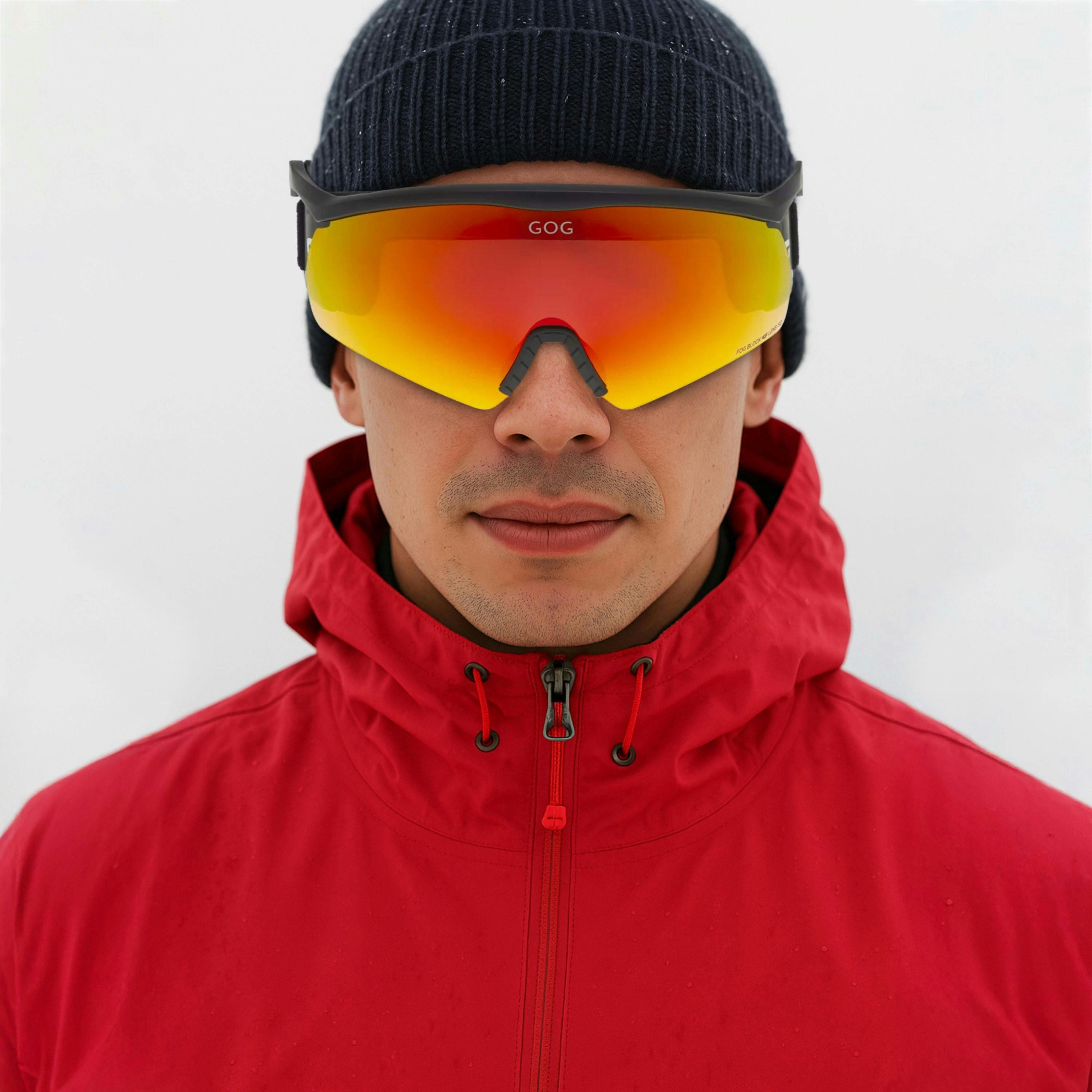 Mens & Ladies Cross Country Ski Goggles UV400 Anti-Fog Lens , view 3 of 5