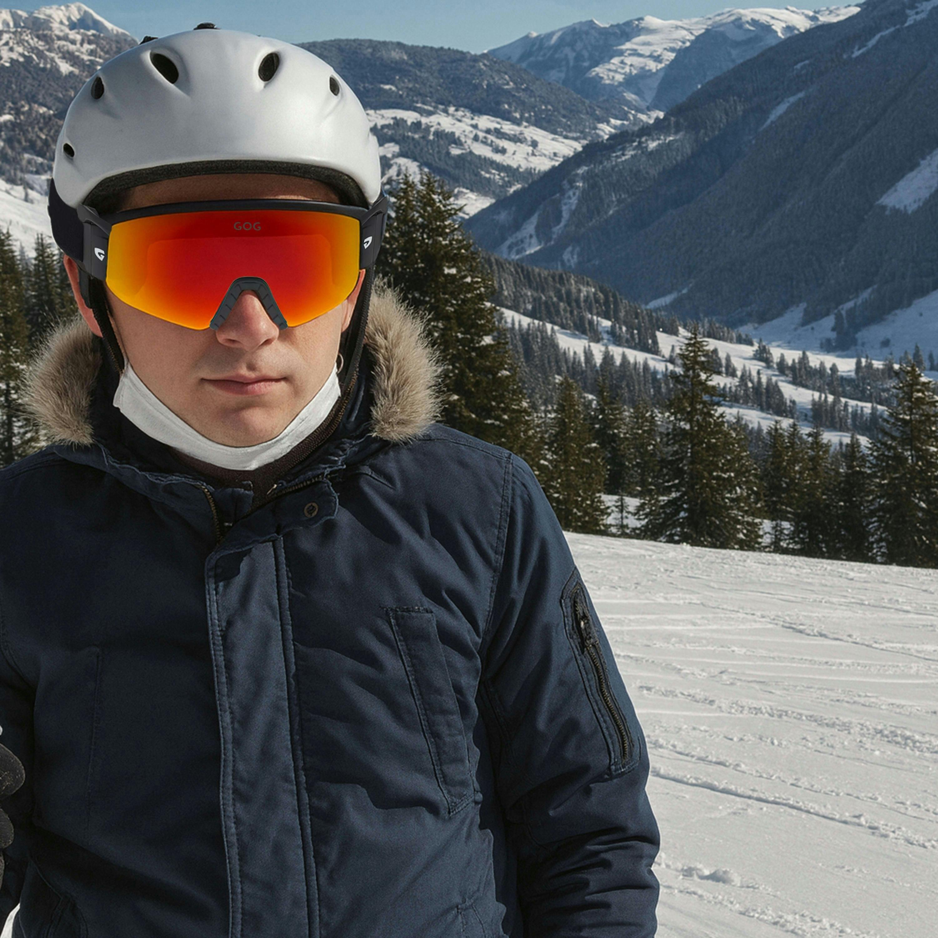 Mens & Ladies Cross Country Ski Goggles UV400 Anti-Fog Lens , view 4 of 5
