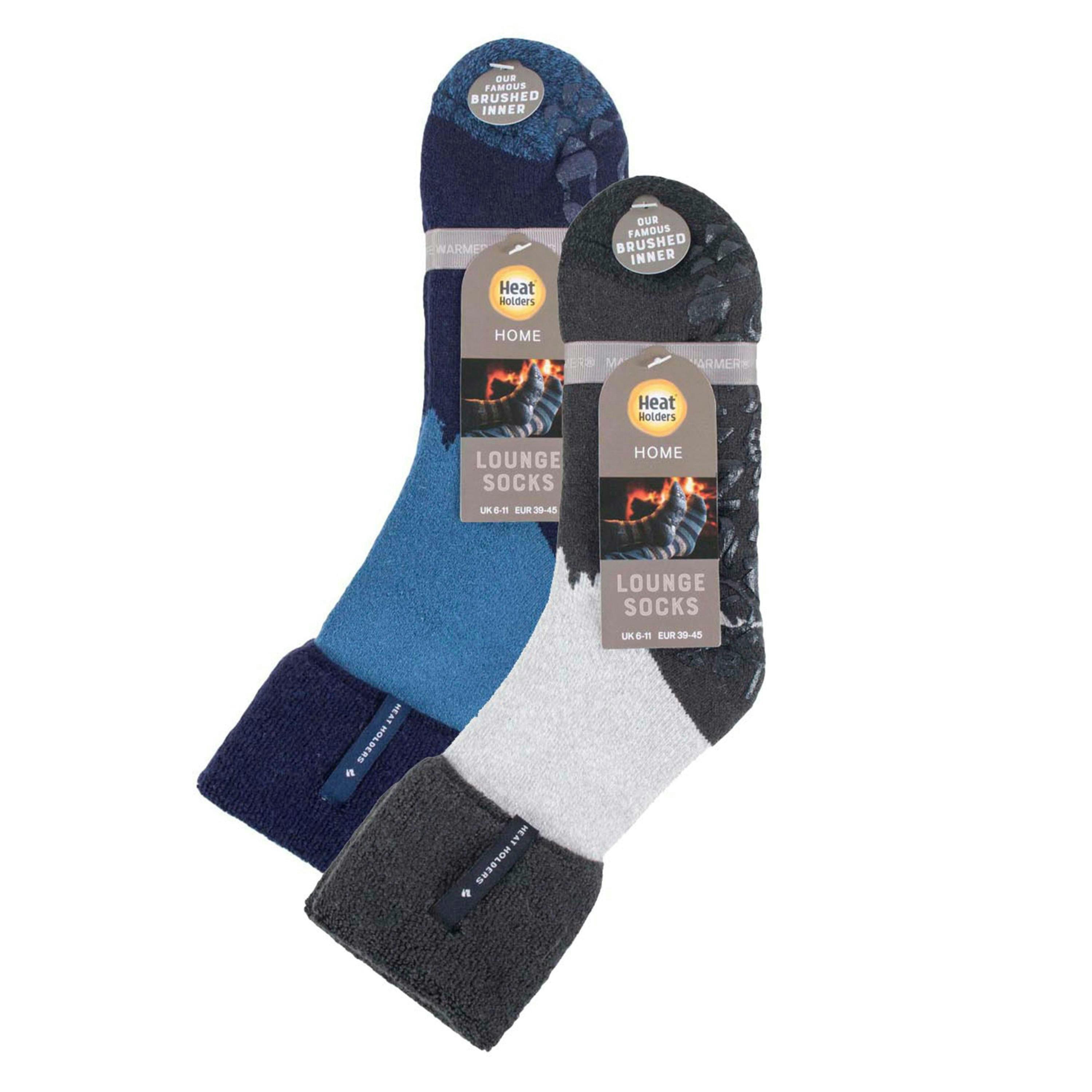 2 Pairs Mens Thermal Bed Socks | Soft Warm Cosy Winter Lounge Socks , view 2 of 5