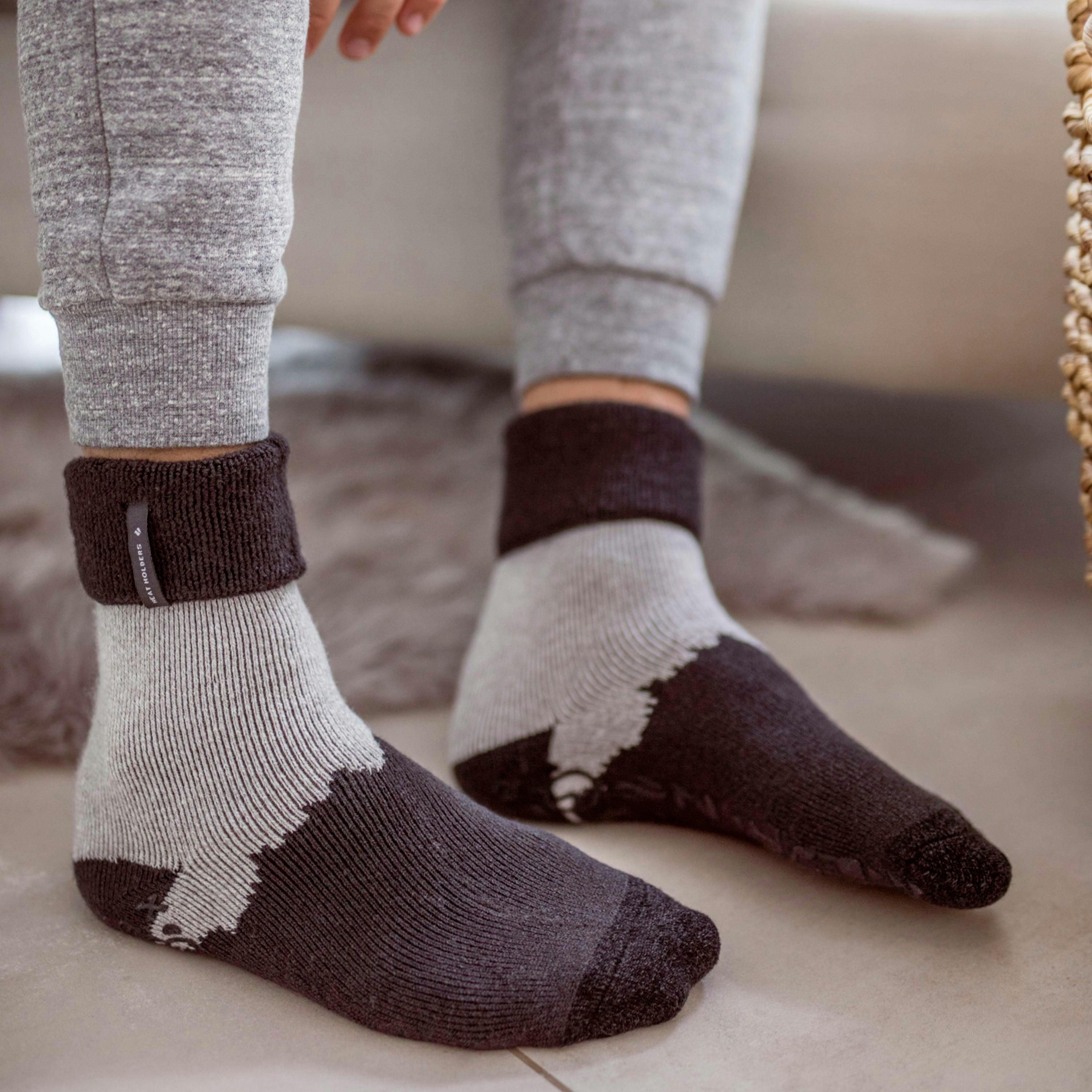 2 Pairs Mens Thermal Bed Socks | Soft Warm Cosy Winter Lounge Socks , view 4 of 5