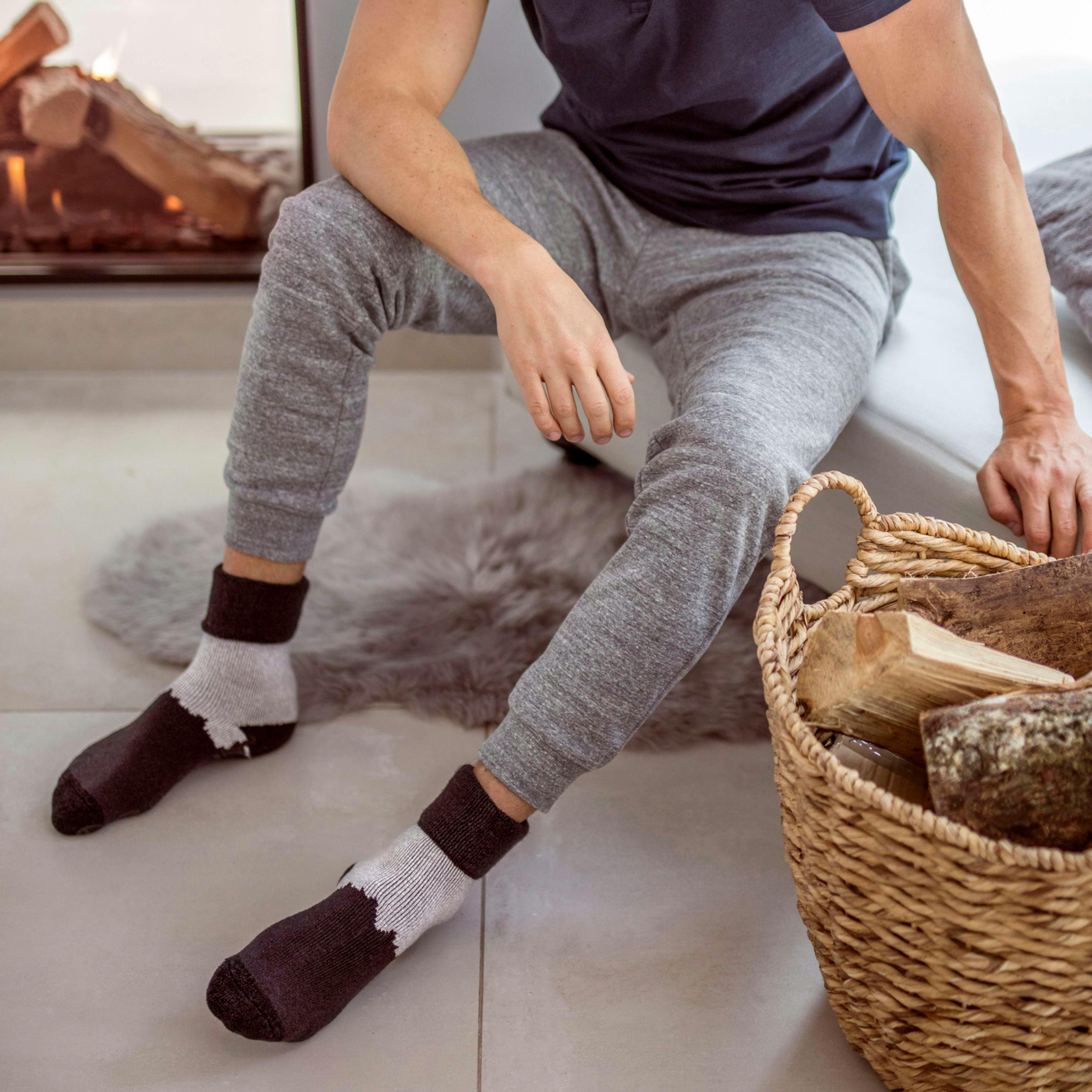 2 Pairs Mens Thermal Bed Socks | Soft Warm Cosy Winter Lounge Socks , view 5 of 5