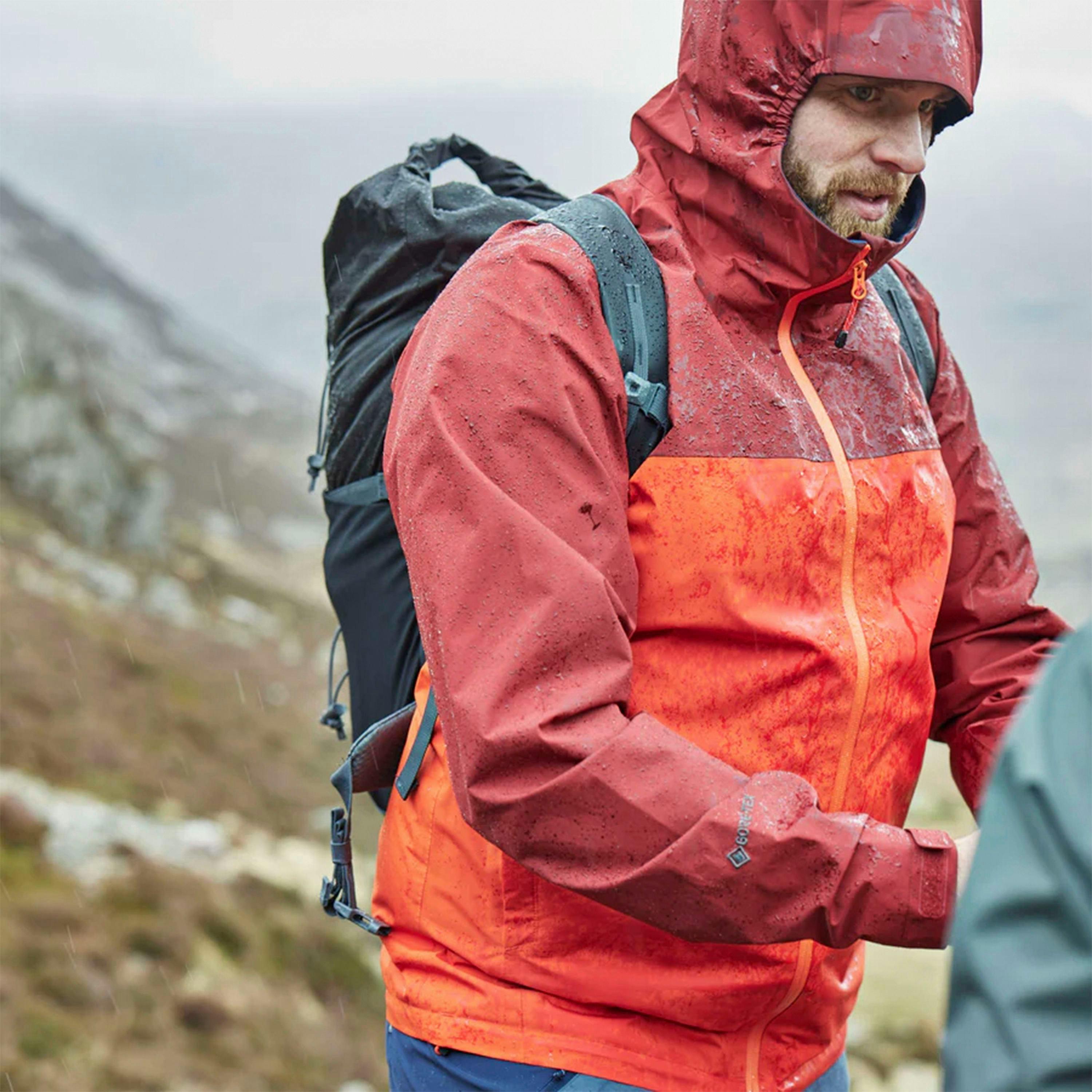 Mens Waterproof Outdoor Jacket with Hood Windproof Rain Shell Coat , view 4 of 5