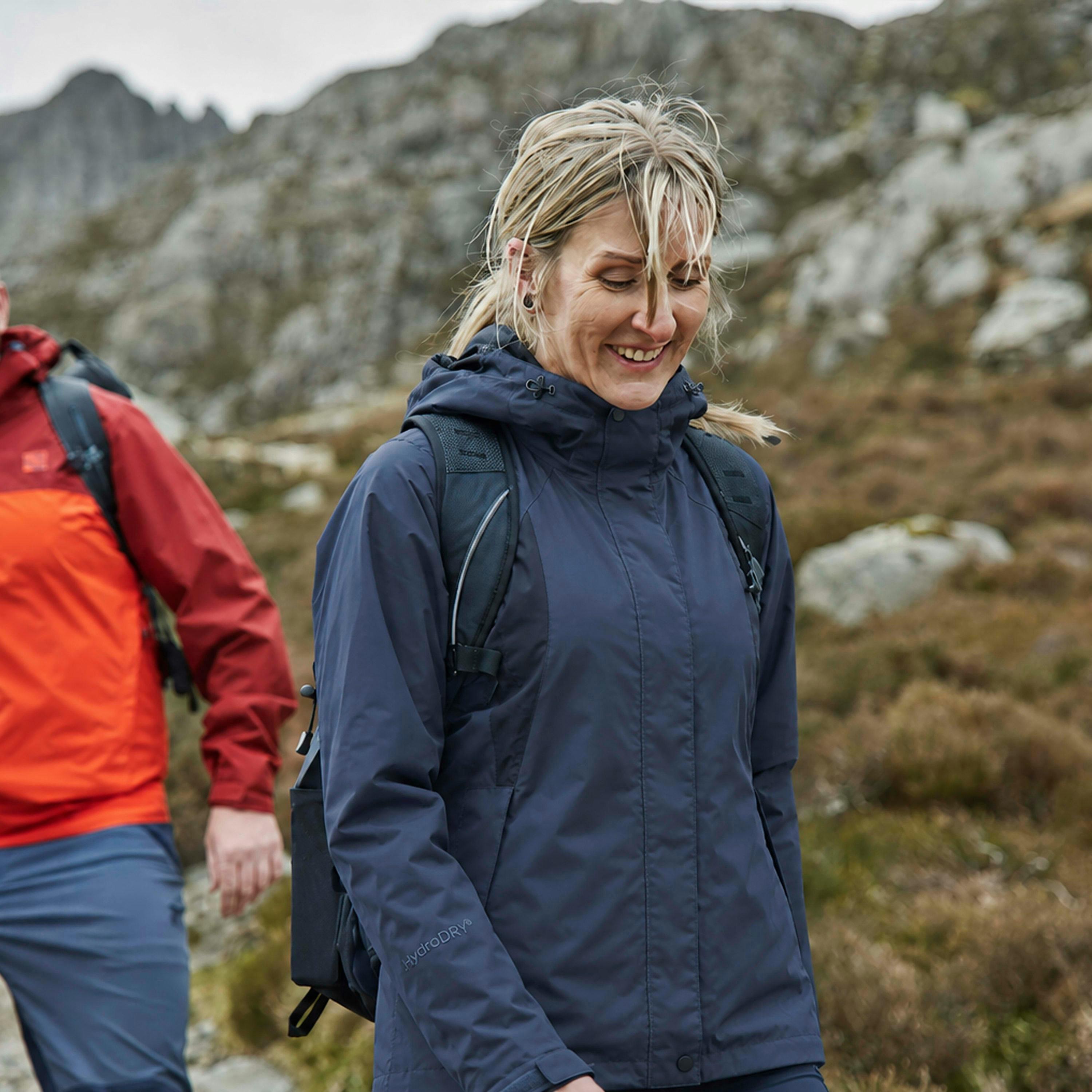 Ladies Waterproof Hiking Jacket with Hood with Windproof Rain Shell Coat , view 4 of 5