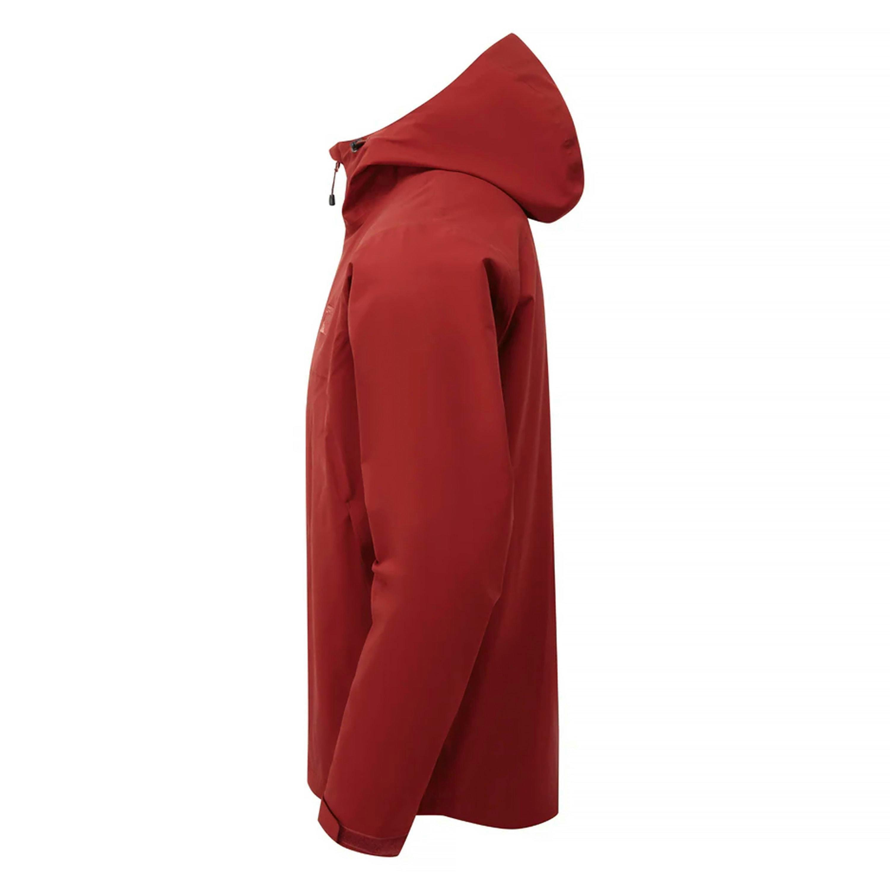 Mens Lightweight Waterproof Hiking Jacket with Hood Half Zip Rain Shell Coat , view 3 of 5