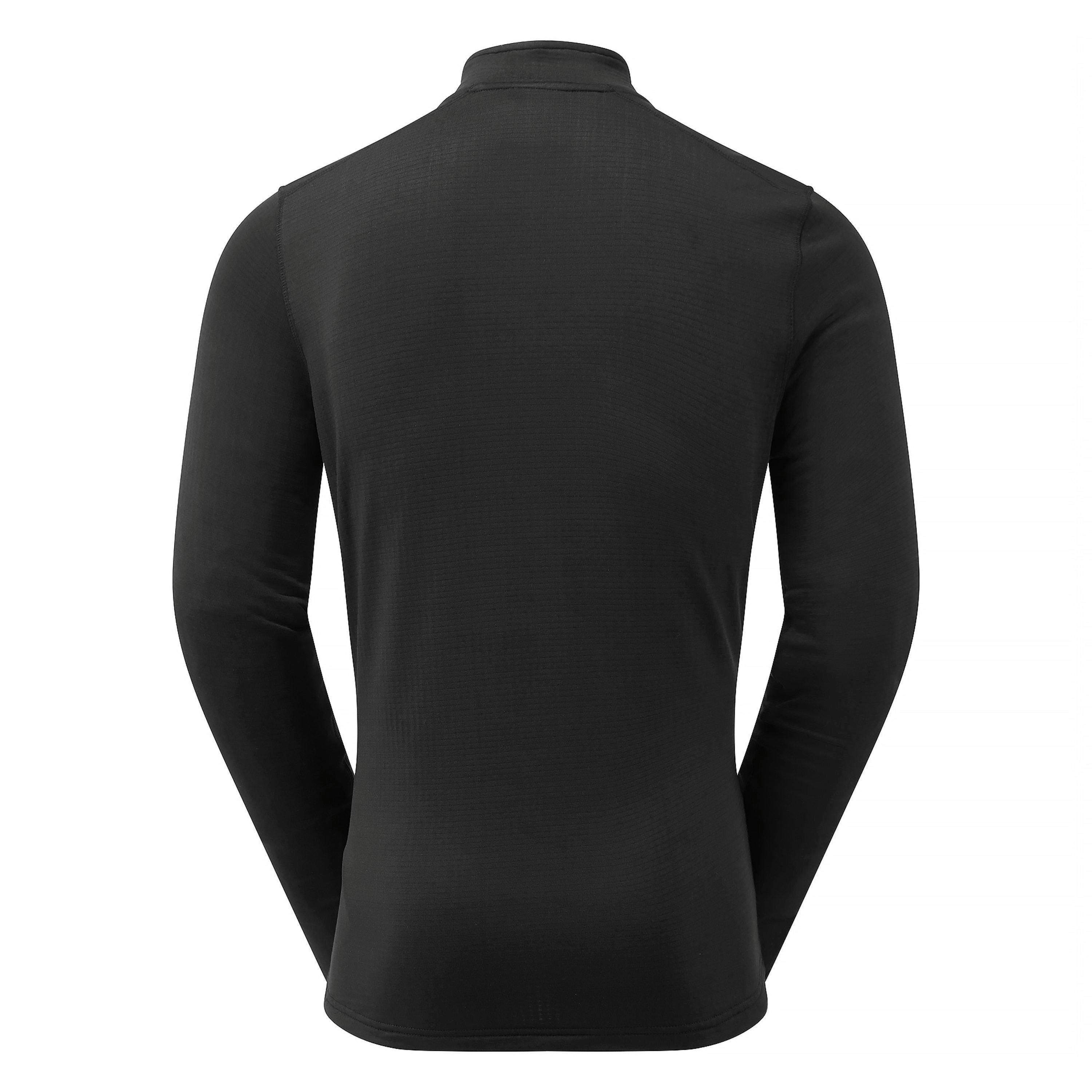 Mens Long Sleeve Fleece Half Zip Top with Thumb Loops for Hiking Outdoors , view 2 of 5
