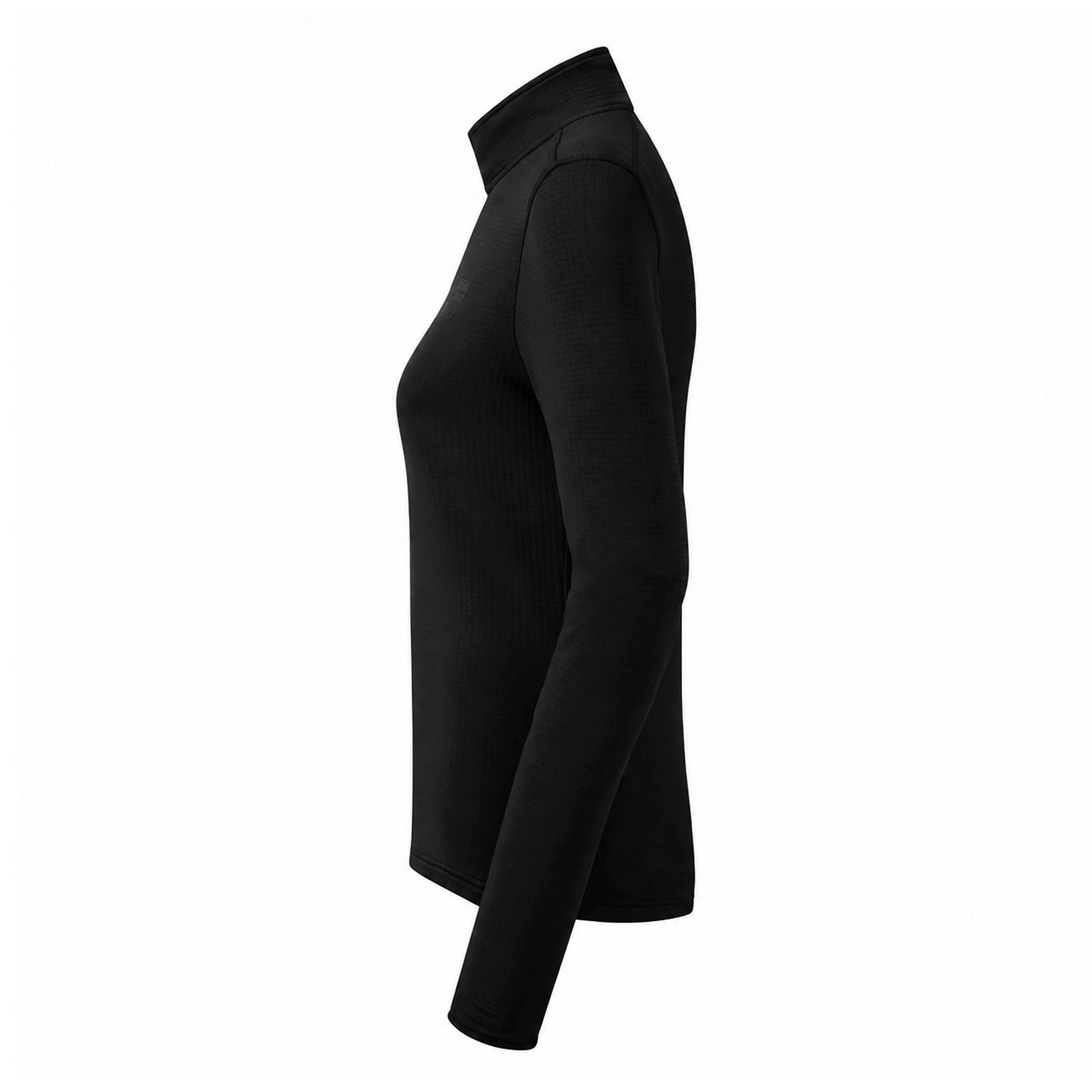 Ladies Fleece Half Zip Top with Thumb Loops Winter Hiking Wear , view 3 of 5