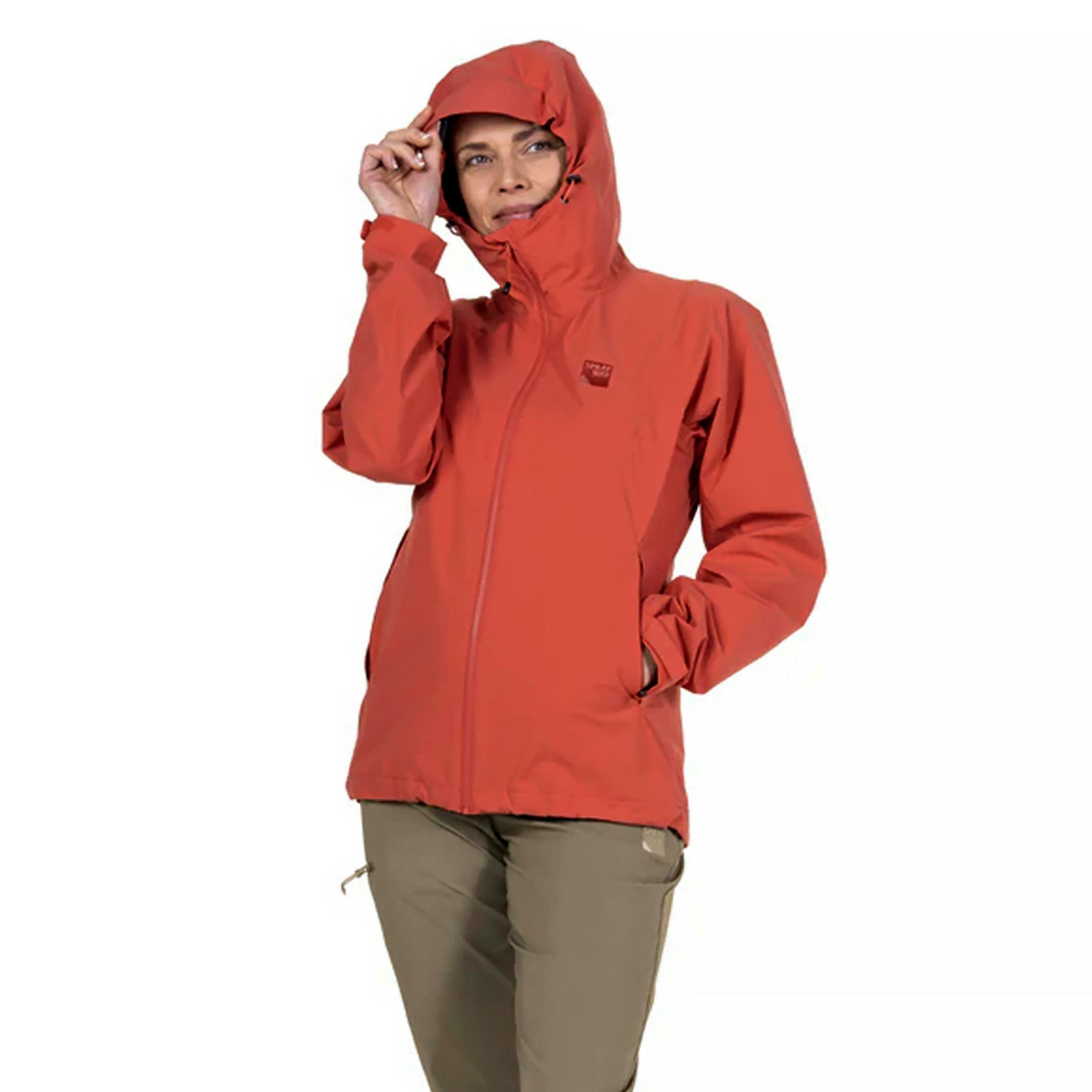 Ladies Lightweight Waterproof Hooded Hiking Rain with Zip Shell Jacket Coat , view 4 of 5