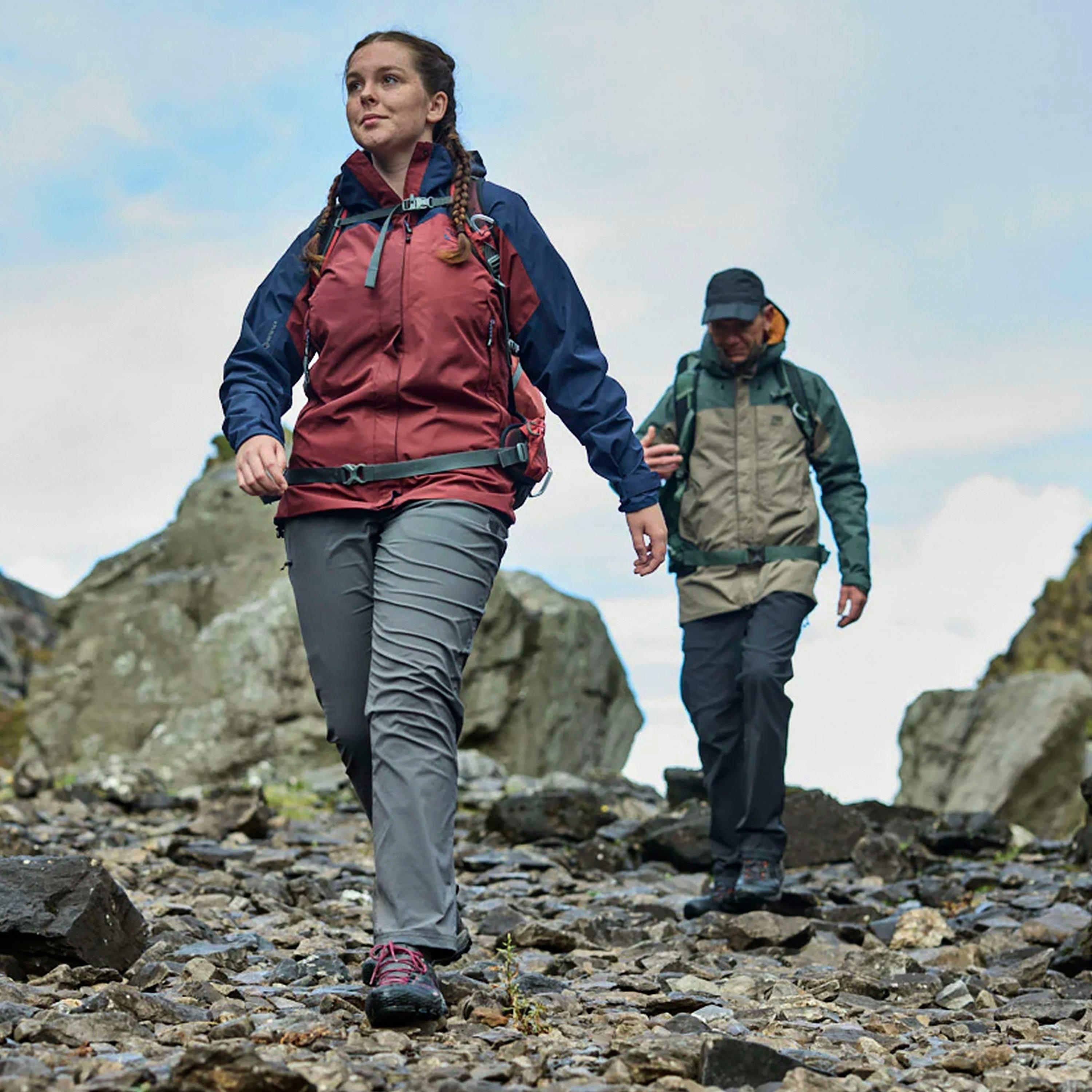 Ladies Waterproof GORE-TEX Hooded Hiking Jacket Rain Shell Coat with Pockets , view 4 of 5