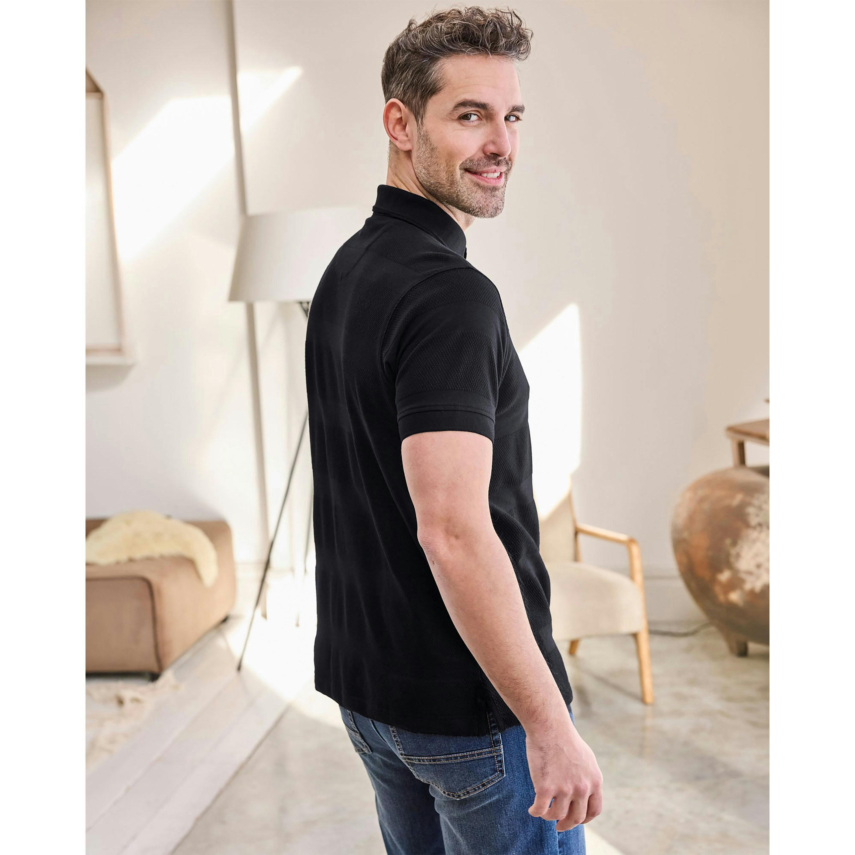 Cotton Traders Textured Luxury Polo Shirt , view 2 of 3