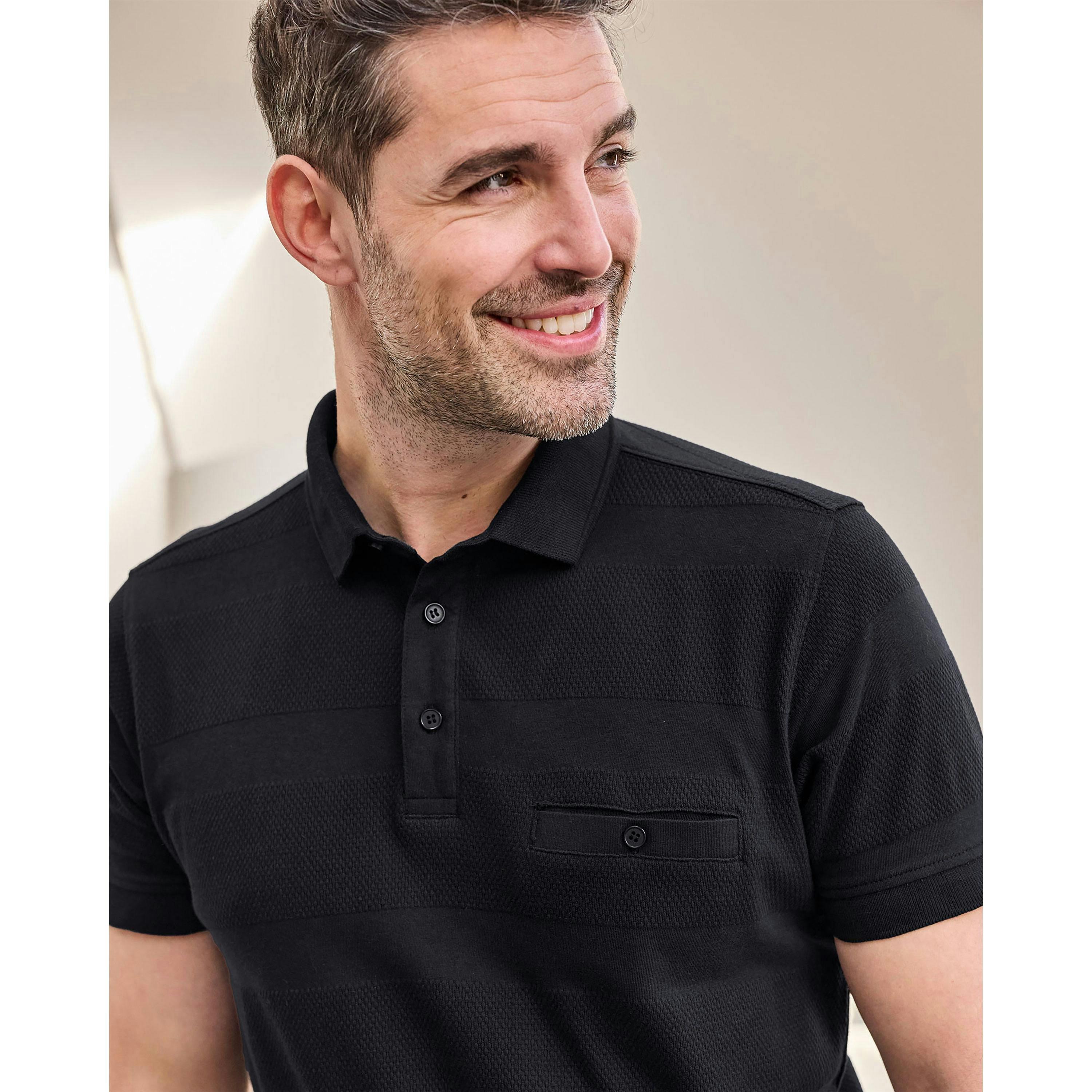 Cotton Traders Textured Luxury Polo Shirt , view 3 of 3