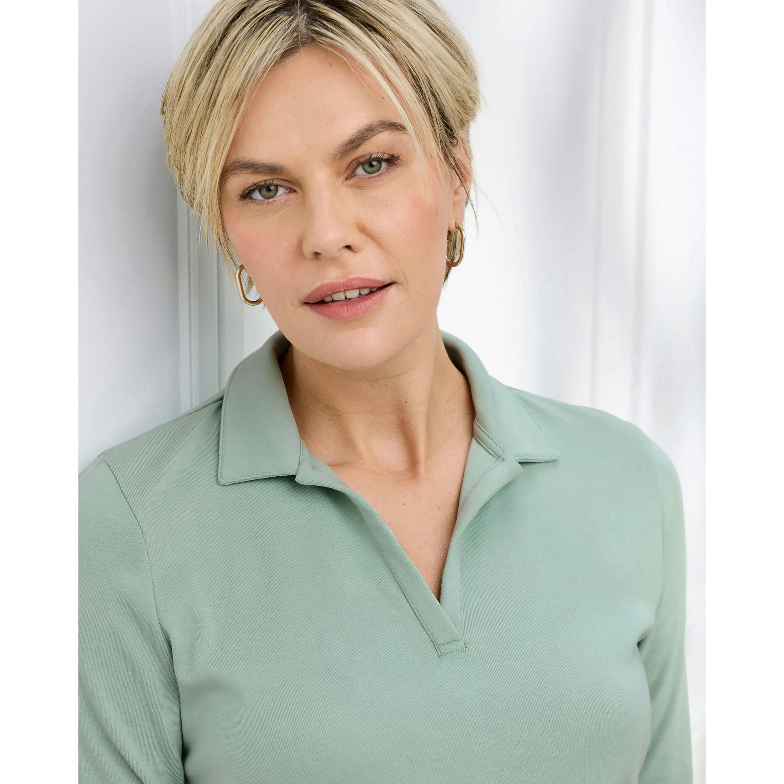 Cotton Traders Wrinkle Free 3/4 Collared Polo Top , view 3 of 3