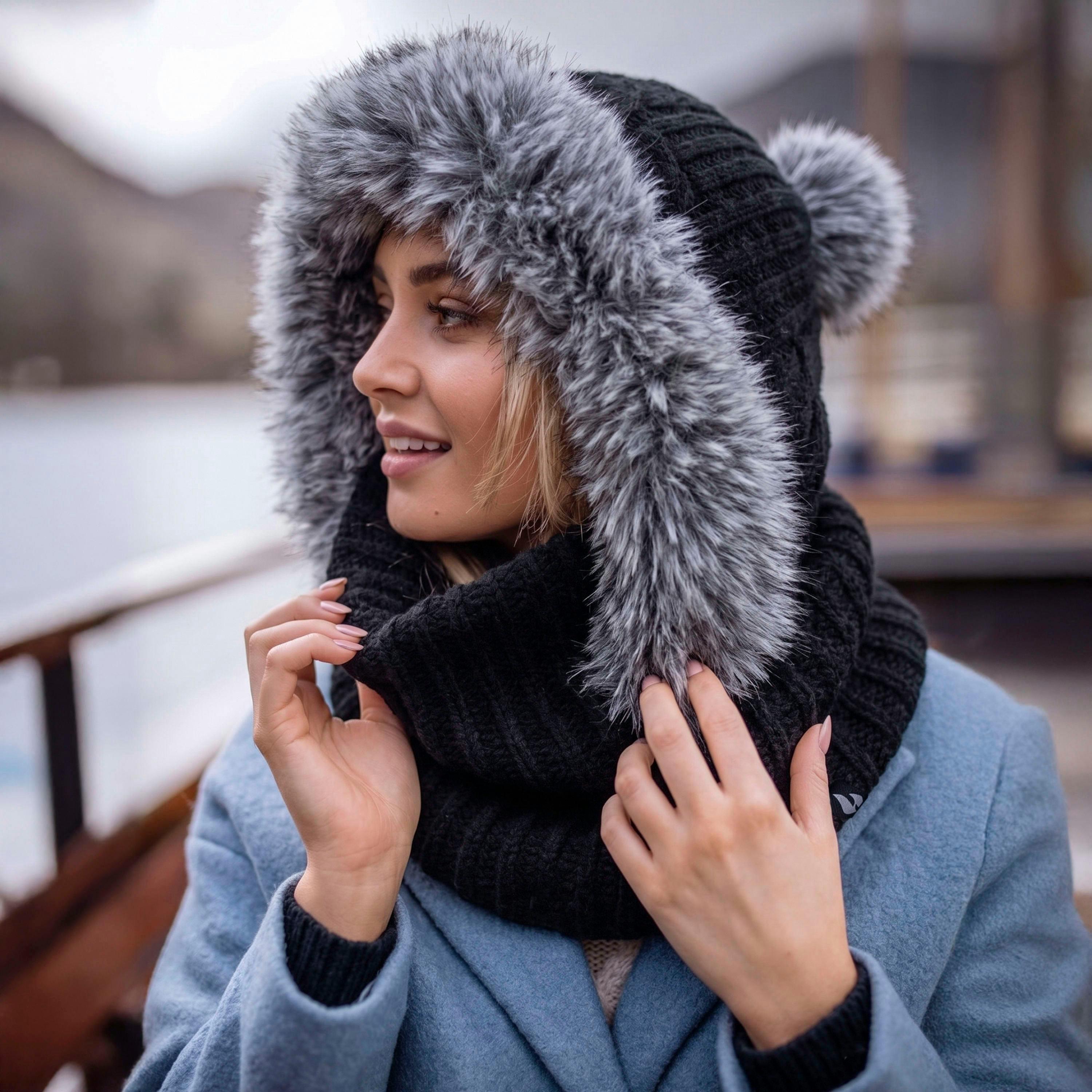 Ladies Nikita Faux Fur Snood Warm Winter Neck Warmer Cosy , view 5 of 5