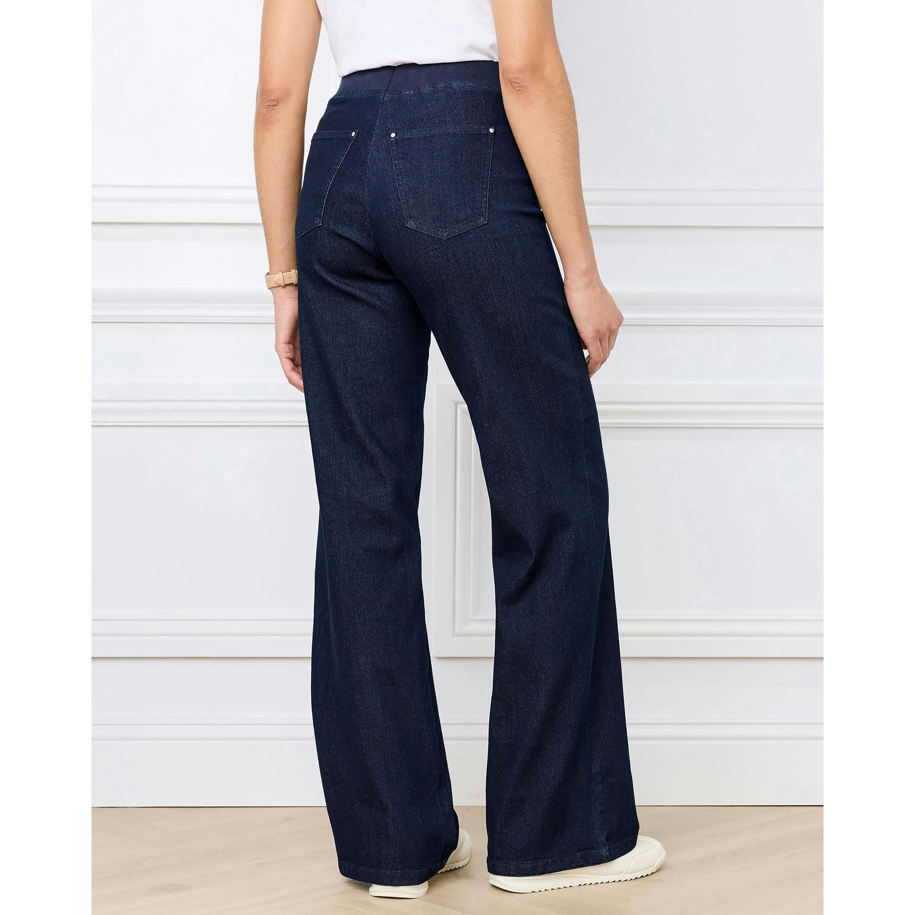 Cotton Traders Premium Pull On Wide Leg Jeans , view 2 of 3