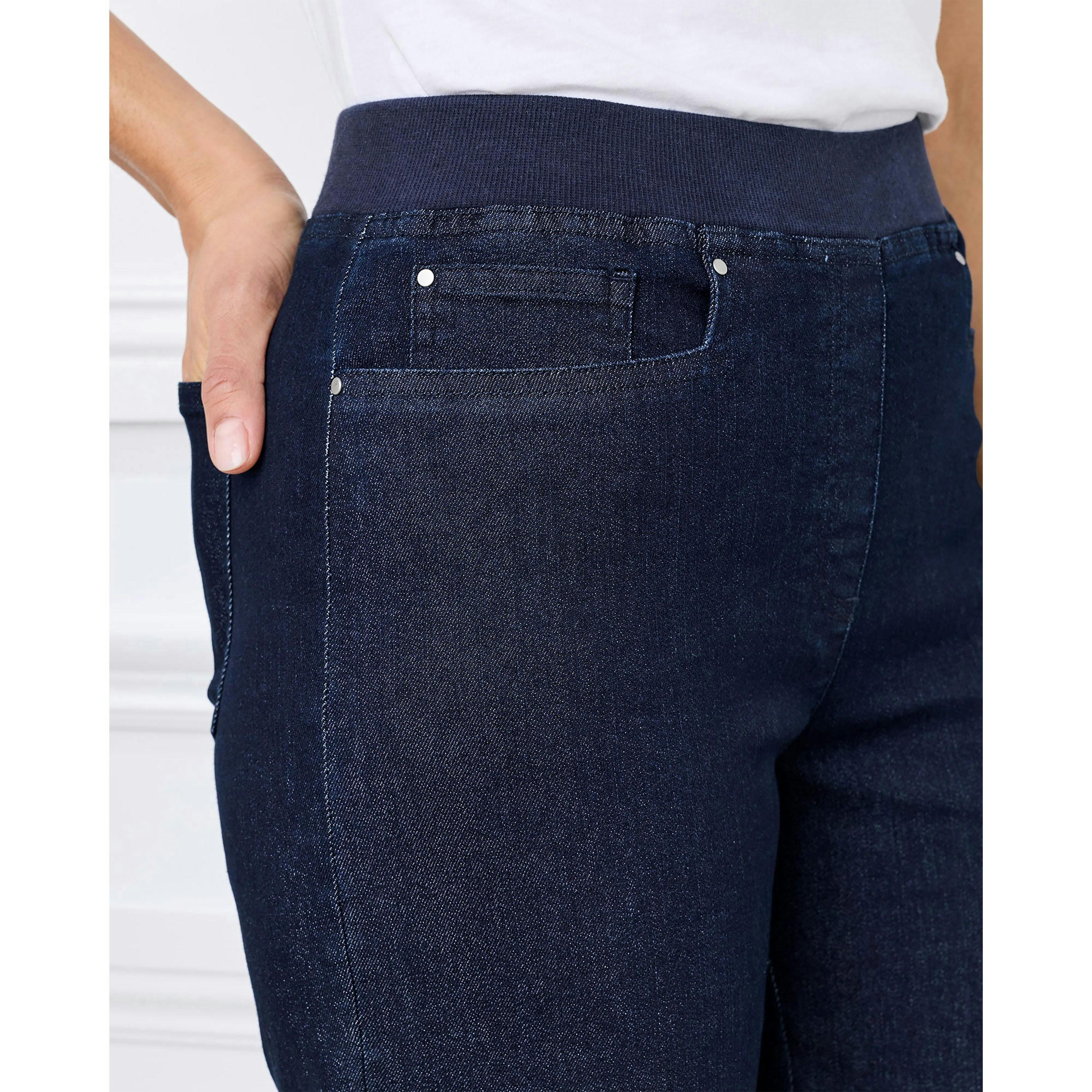 Cotton Traders Premium Pull On Wide Leg Jeans , view 3 of 3