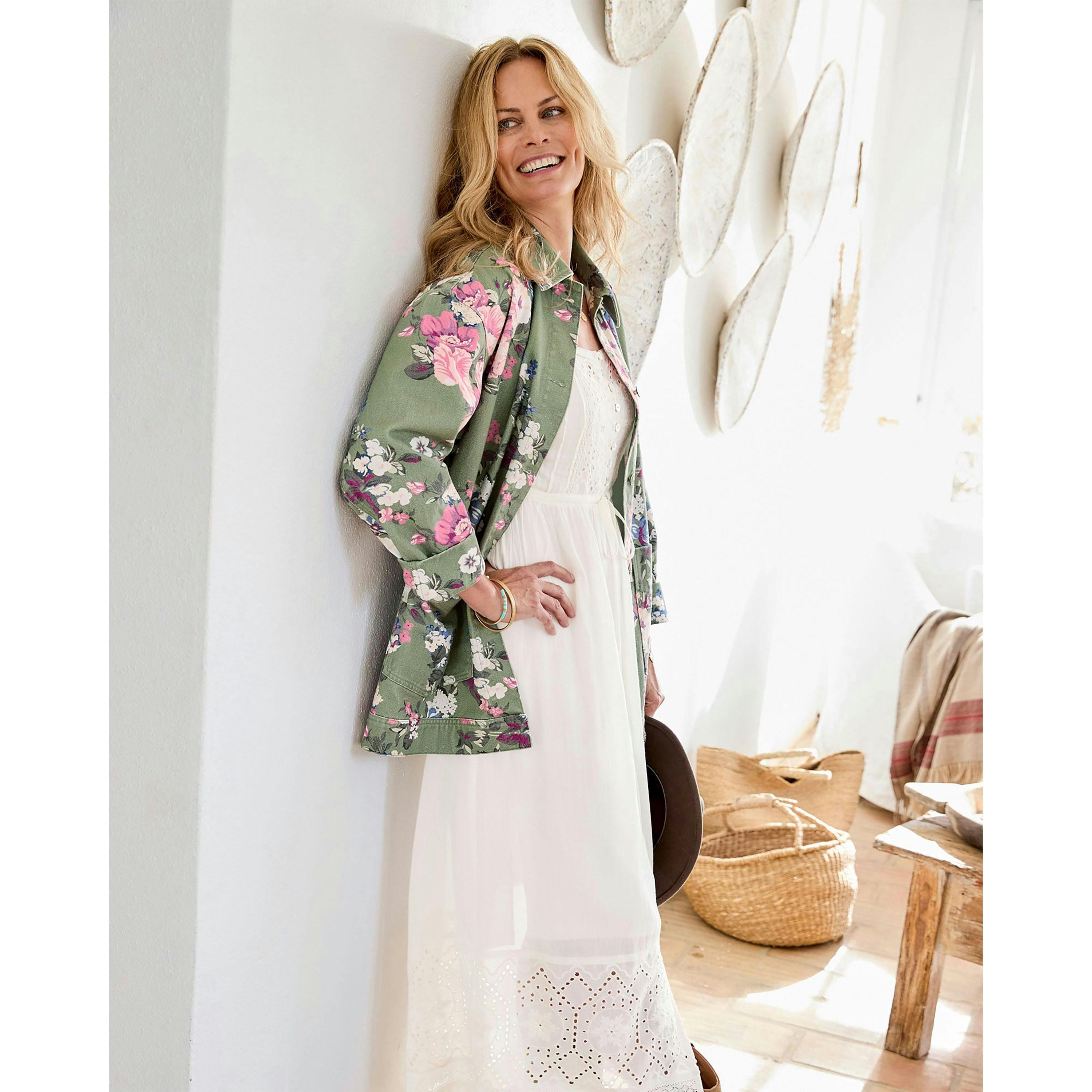 Cotton Traders Printed Twill Oversized Jacket , view 2 of 3