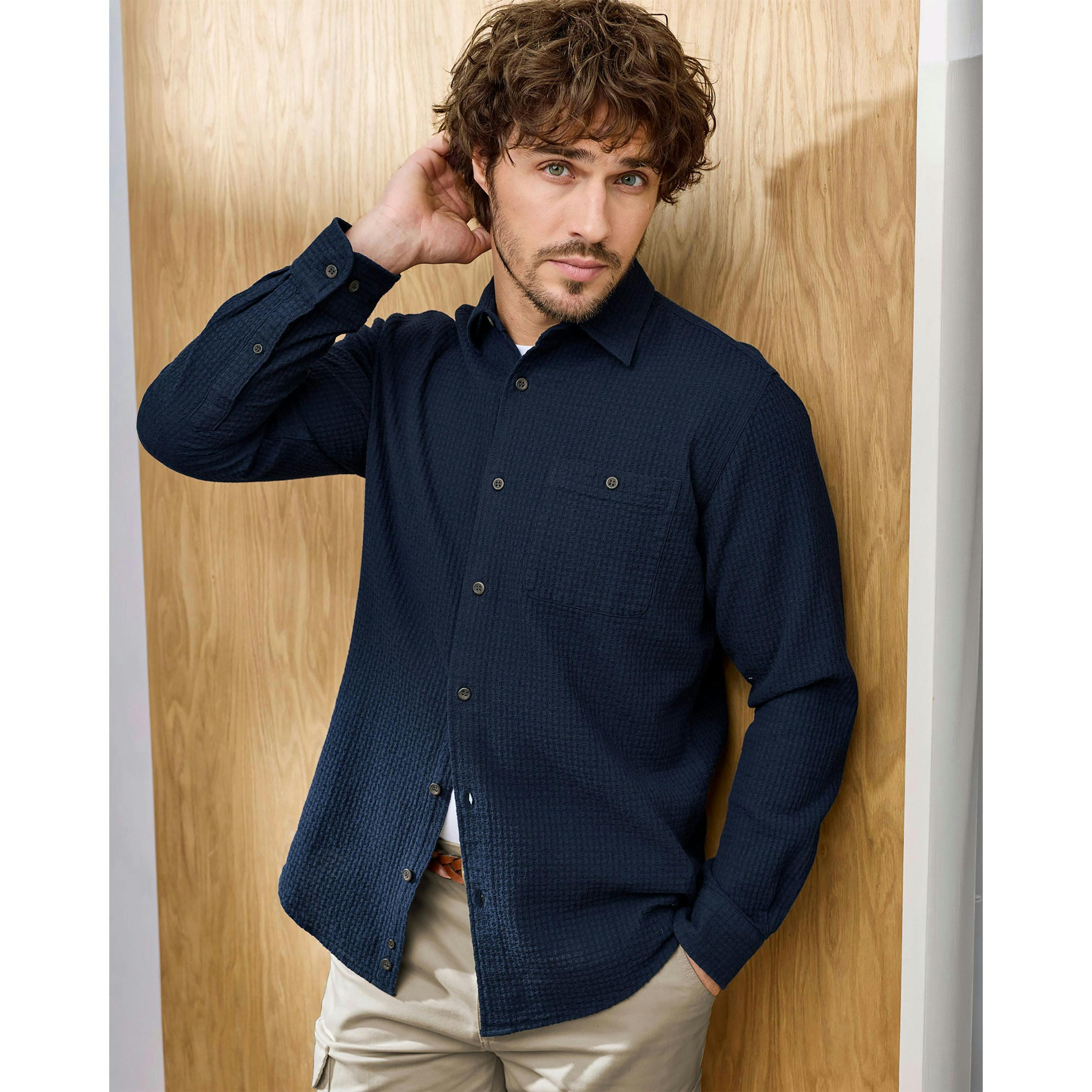 Cotton Traders Signature Long Sleeve Textured Shirt , view 2 of 4